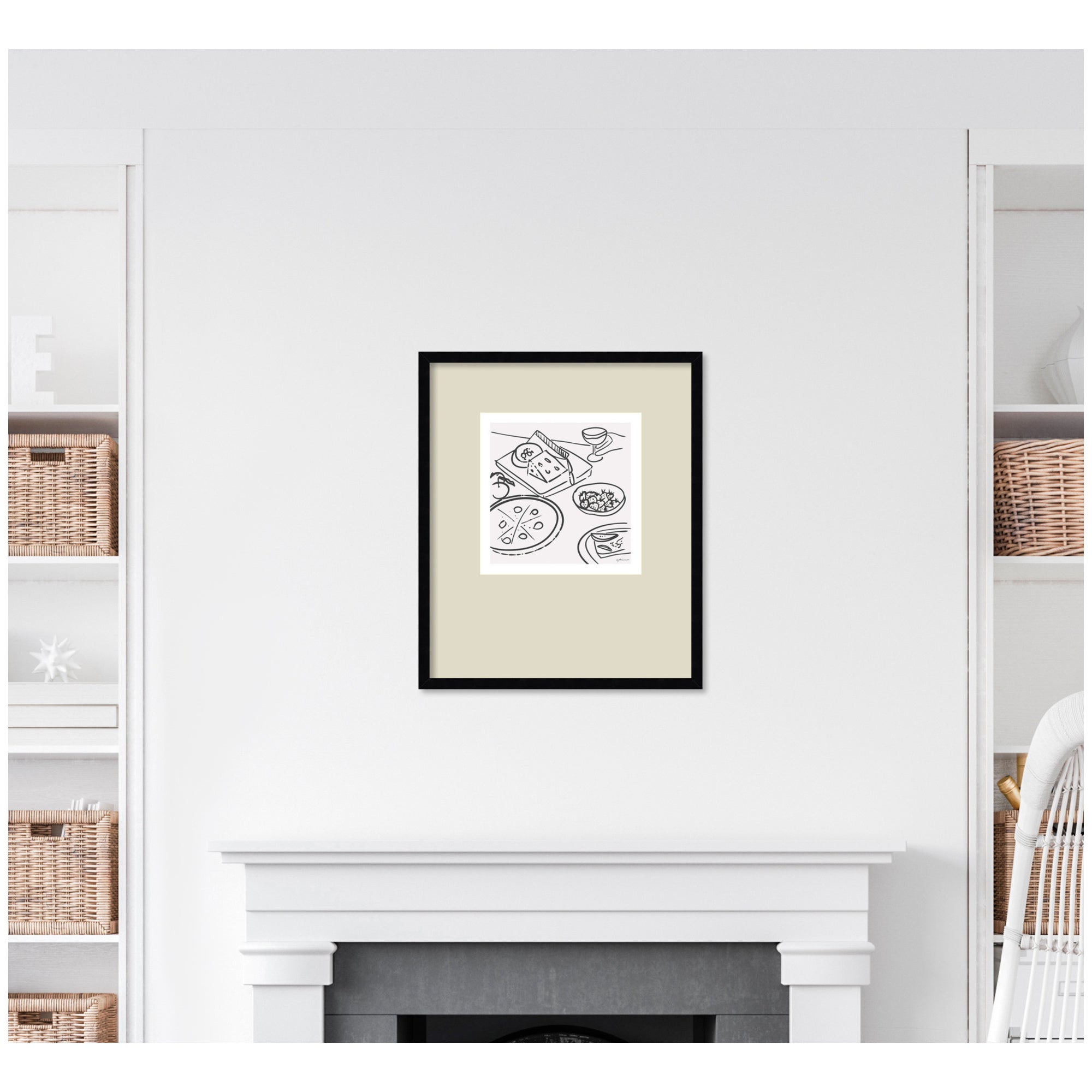 Dinner Club by Gabrielly Guedes Framed Wall Art Print