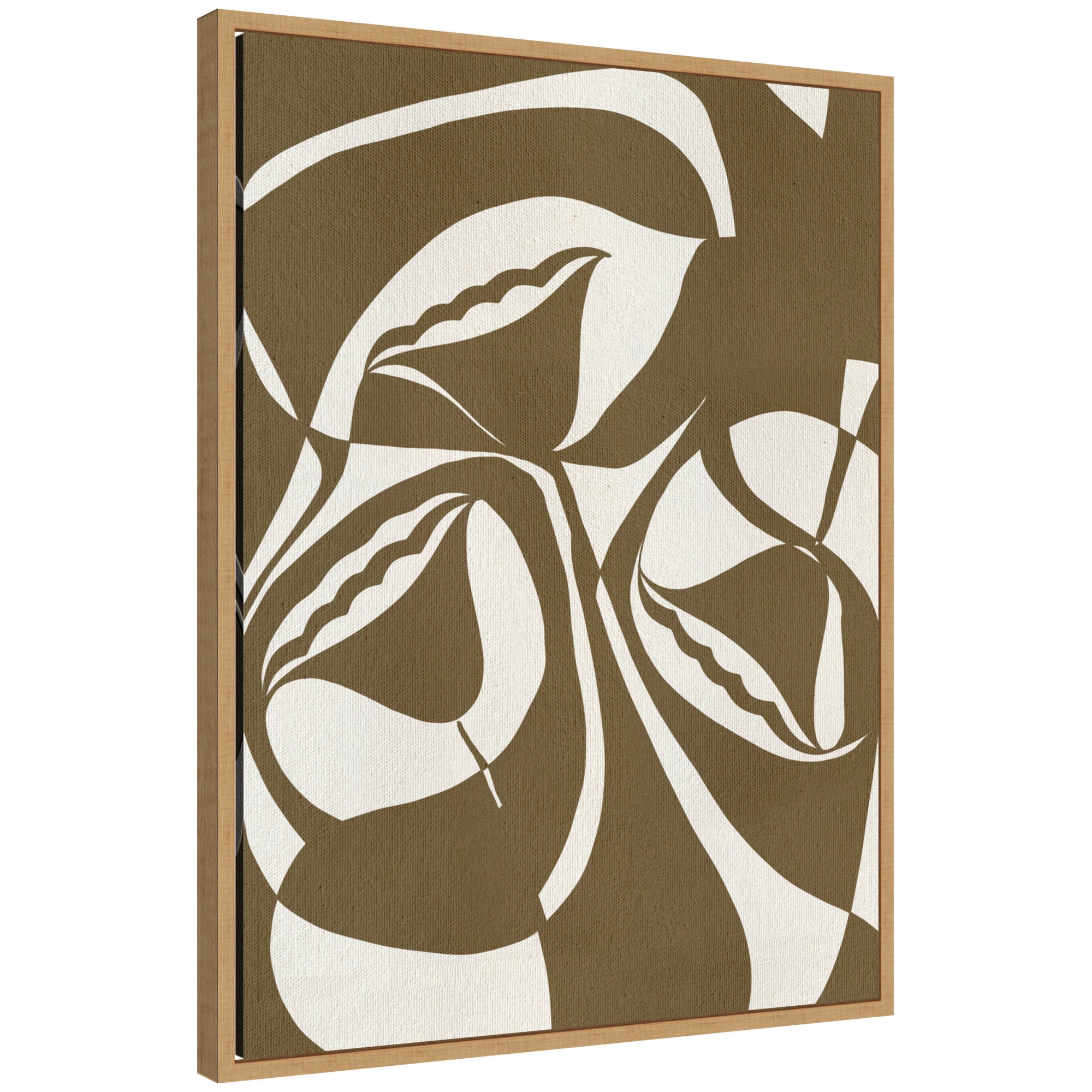 Sylvie Bound by Beauty 6 abstract framed canvas art by Shatha Al Dafai showing flowing, vivid shapes in a modern white frame
