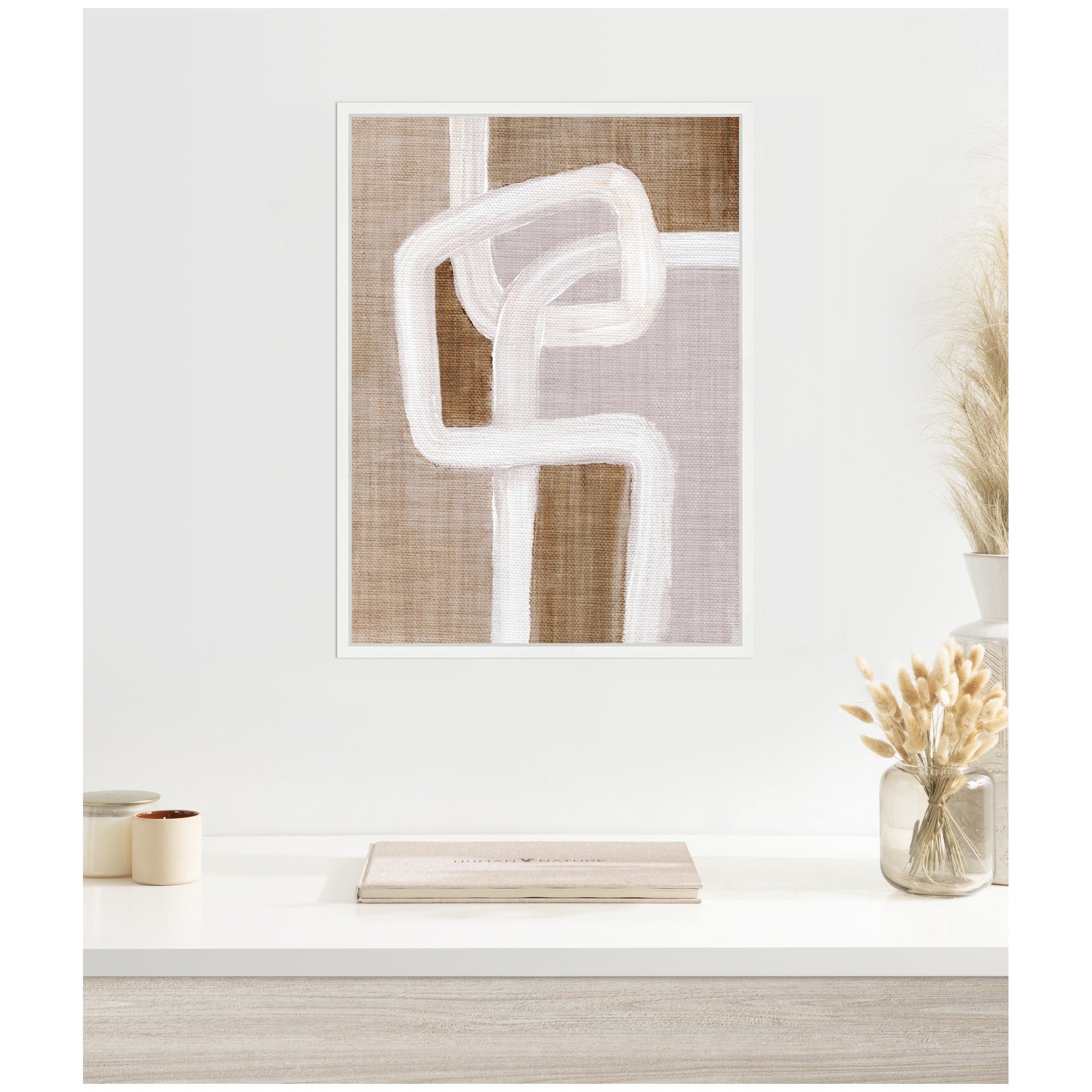 Sylvie Rhythmic Lines l Framed Canvas by Nikita Jariwala