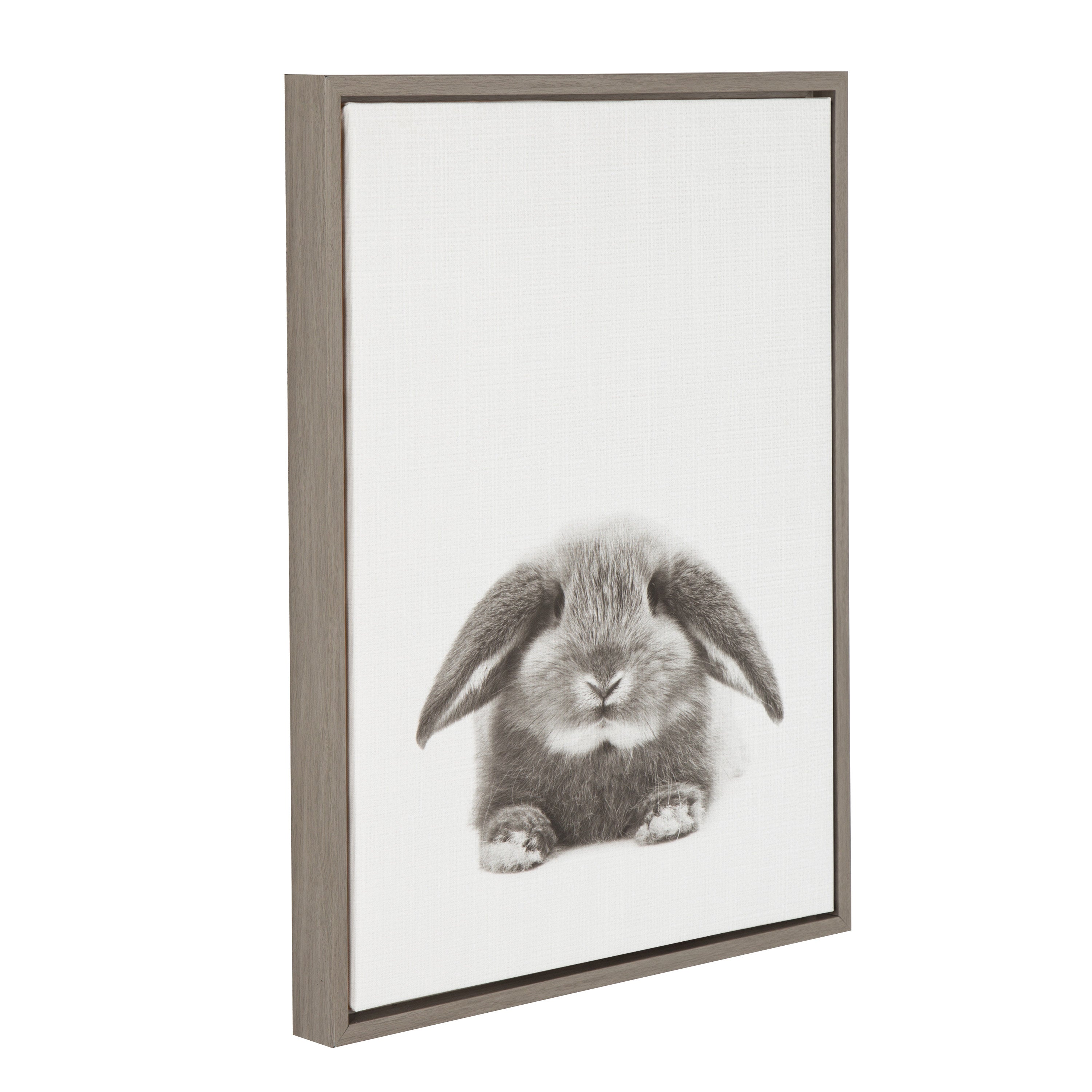 Sylvie Rabbit Framed Canvas by Simon Te of Tai Prints
