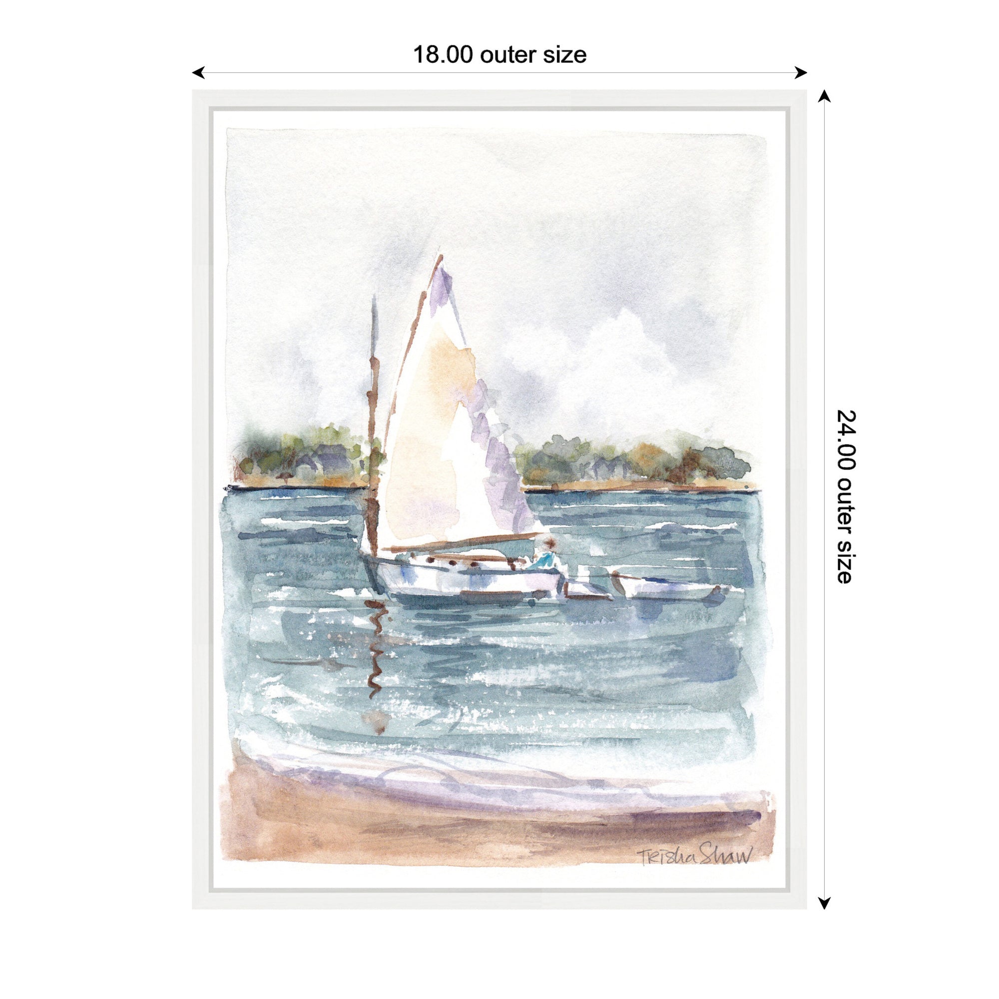 Sylvie 2 Maryanne Welch Chatham Fog Sailboat Framed Canvas by Patricia Shaw