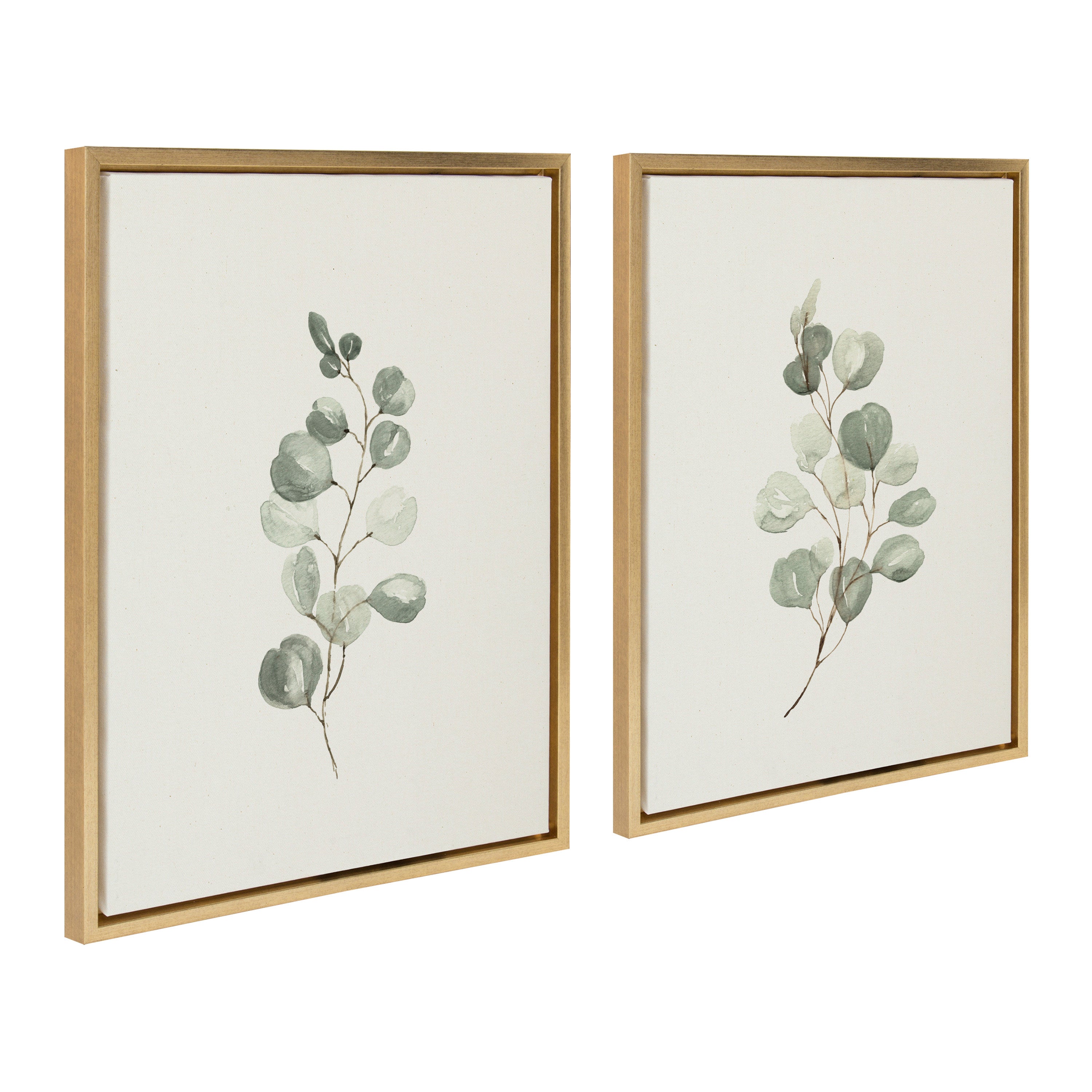 Sylvie Eucalyptus Framed Canvas Set by Maja Mitrovic