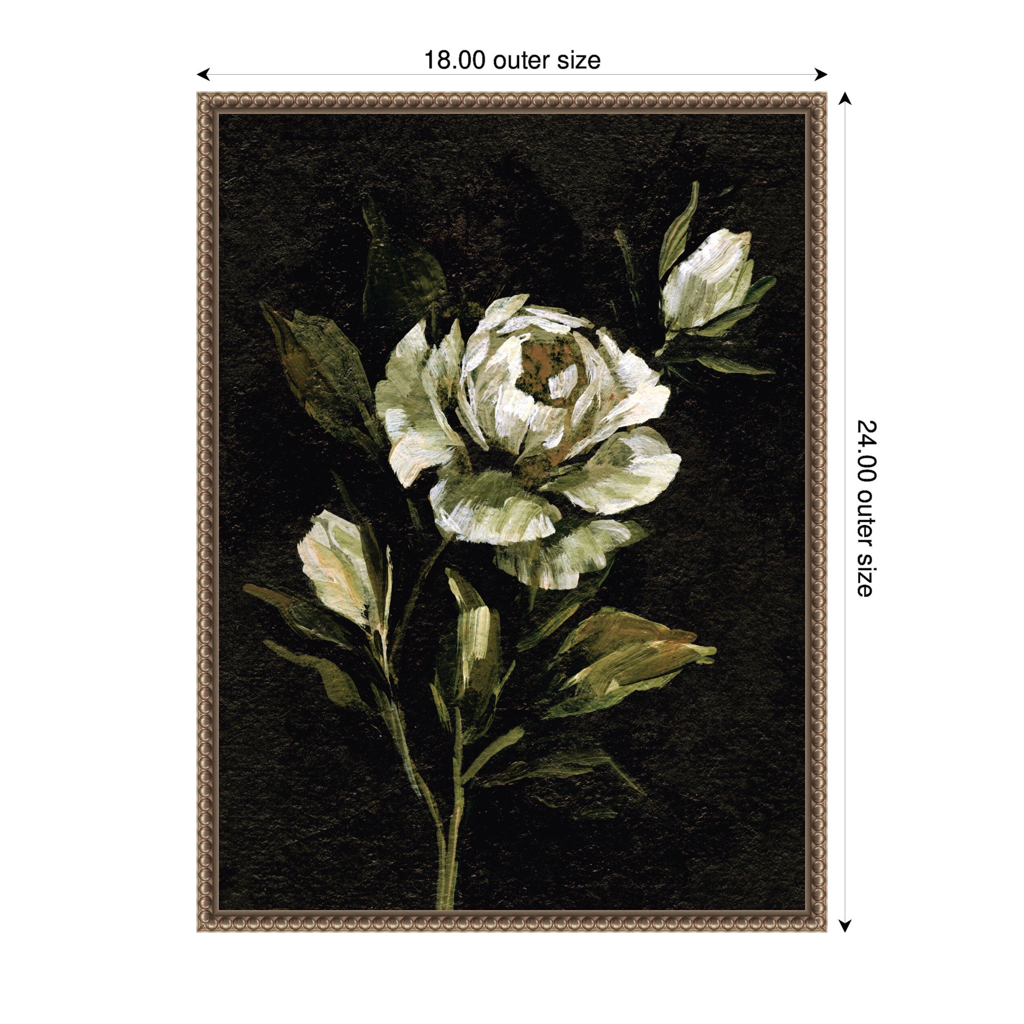 Sylvie Moody Floral 2 Framed Canvas by Annie Quigley