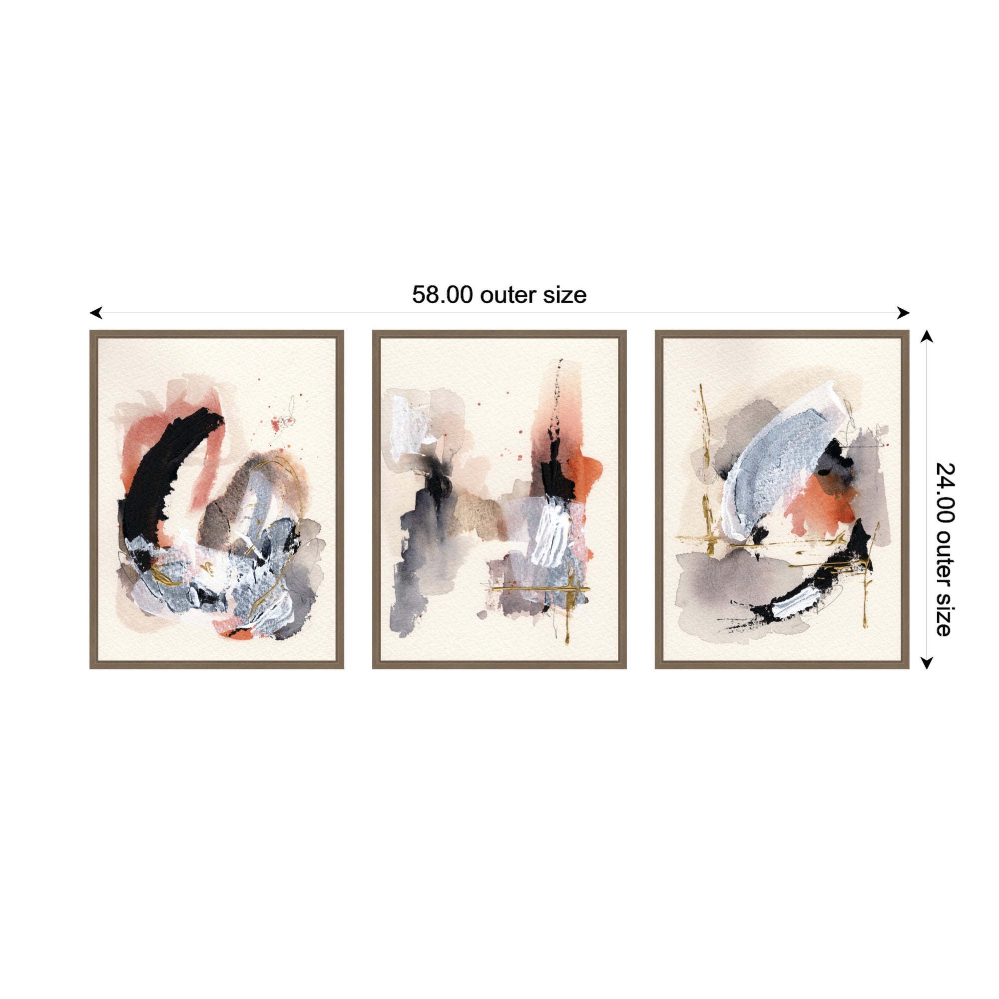 Sylvie Urban Wanderer 1, 3 and 4 Framed Canvas Art Set by Xizhou Xie