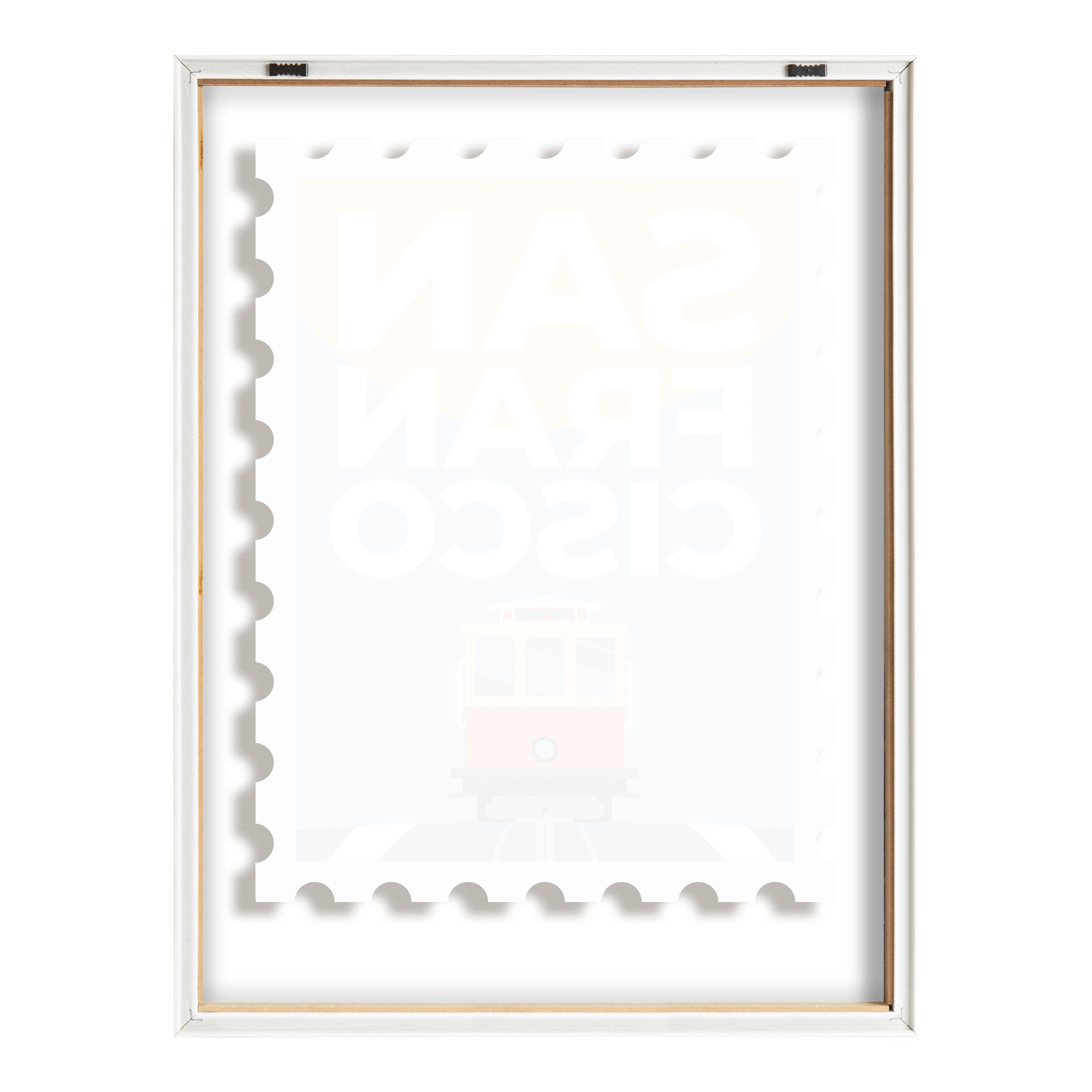 Blake Stamp San Fran Framed Printed Glass by Rocket Jack by kateandlaurel - product image 4 for Resin Society