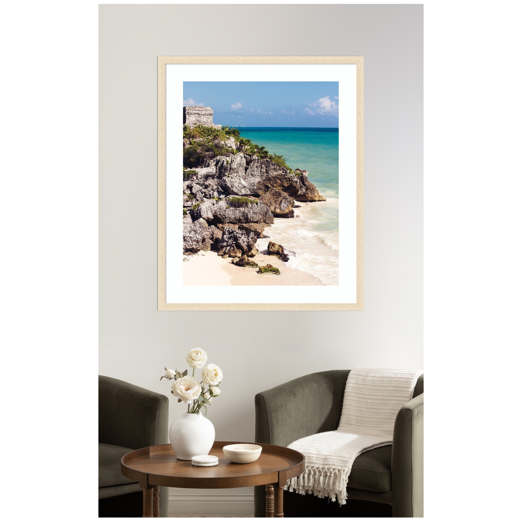 Framed Art Tulum Ruins Mexico Seascape by Stephanie Klatt