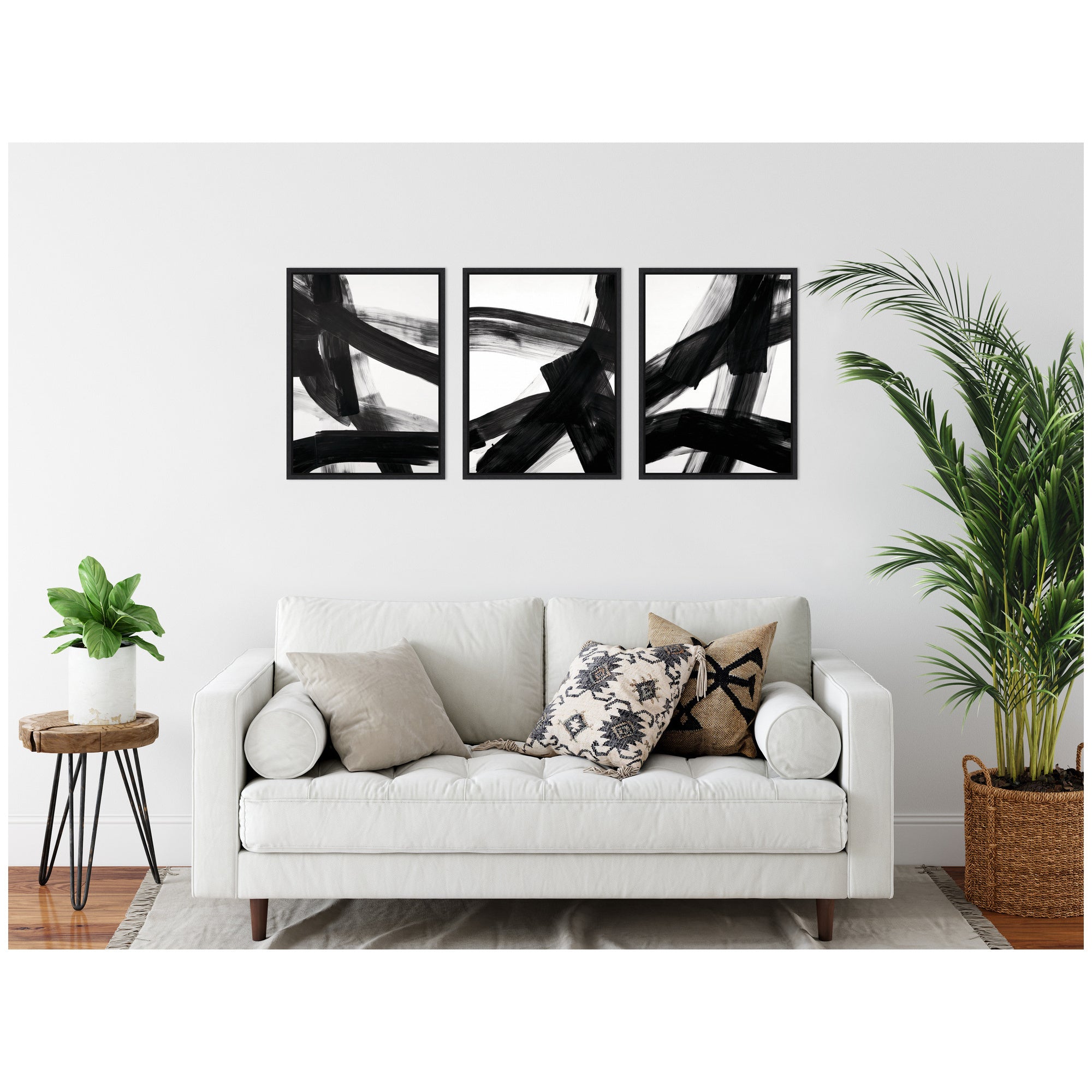 Black Mark No.
1, No.
2, & No.
3 3 Piece Framed Canvas Wall Art Set by Amy Lighthall