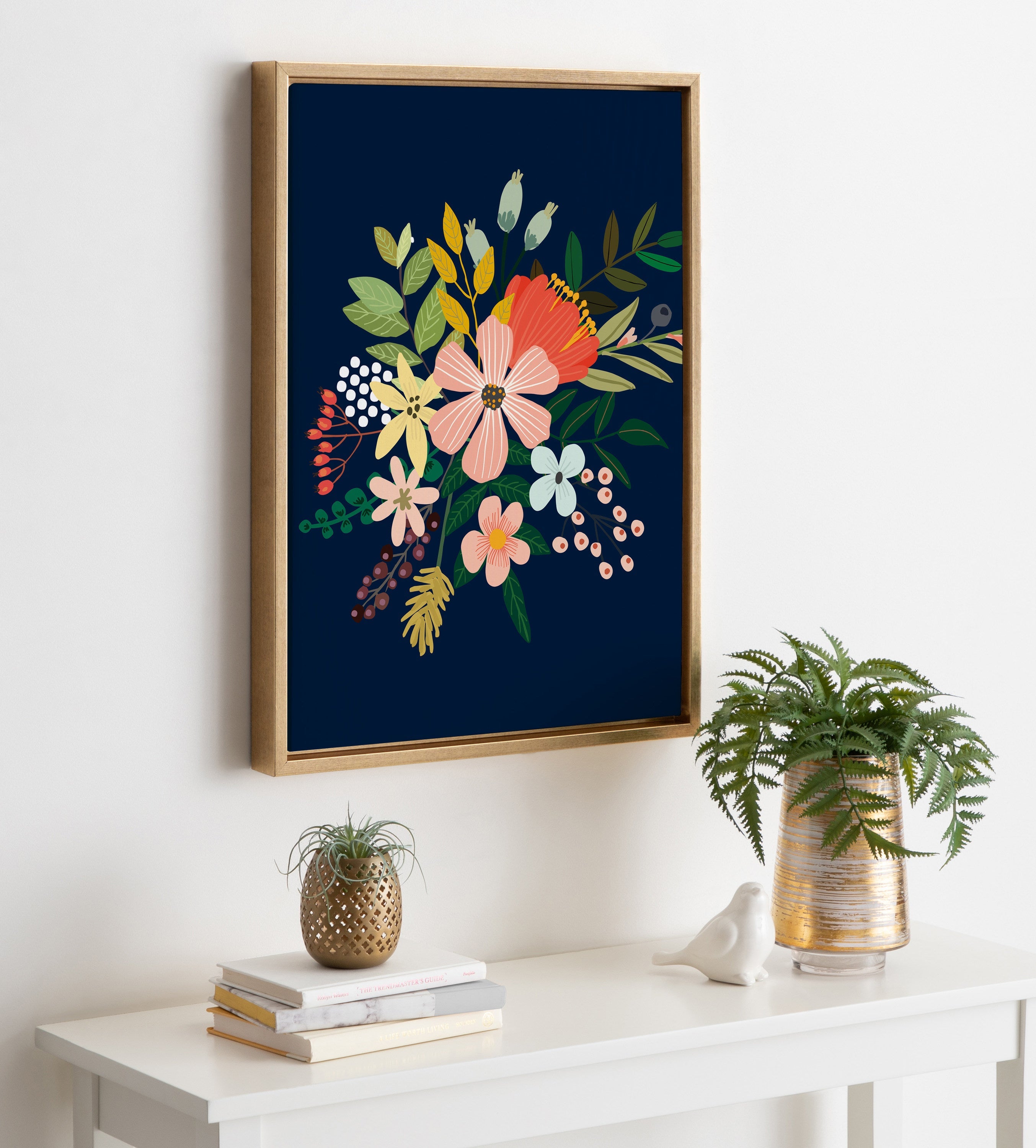 Sylvie Floralis C Framed Canvas