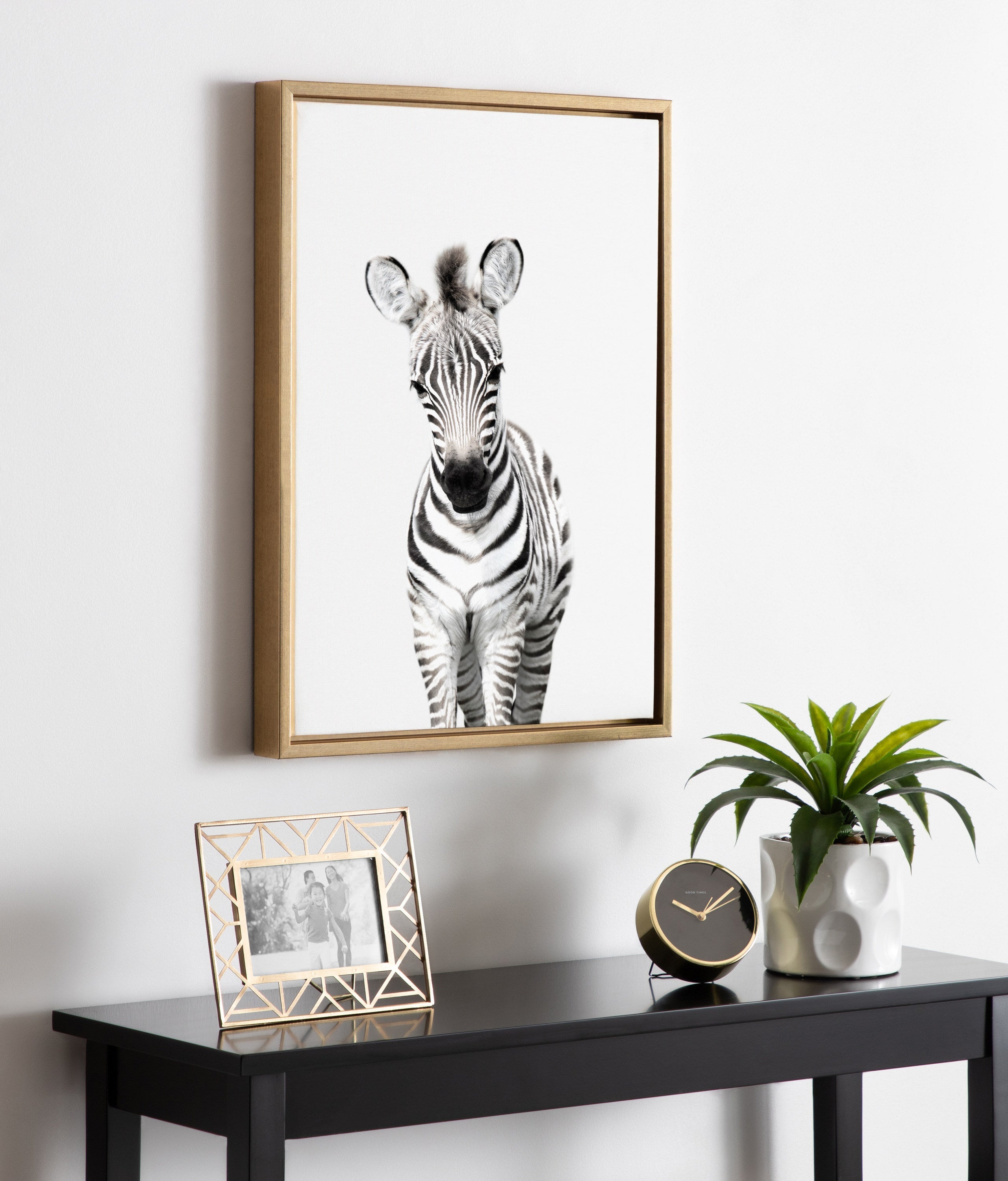 Sylvie Baby Zebra Framed Canvas by Amy Peterson by kateandlaurel - product image 19 for Resin Society