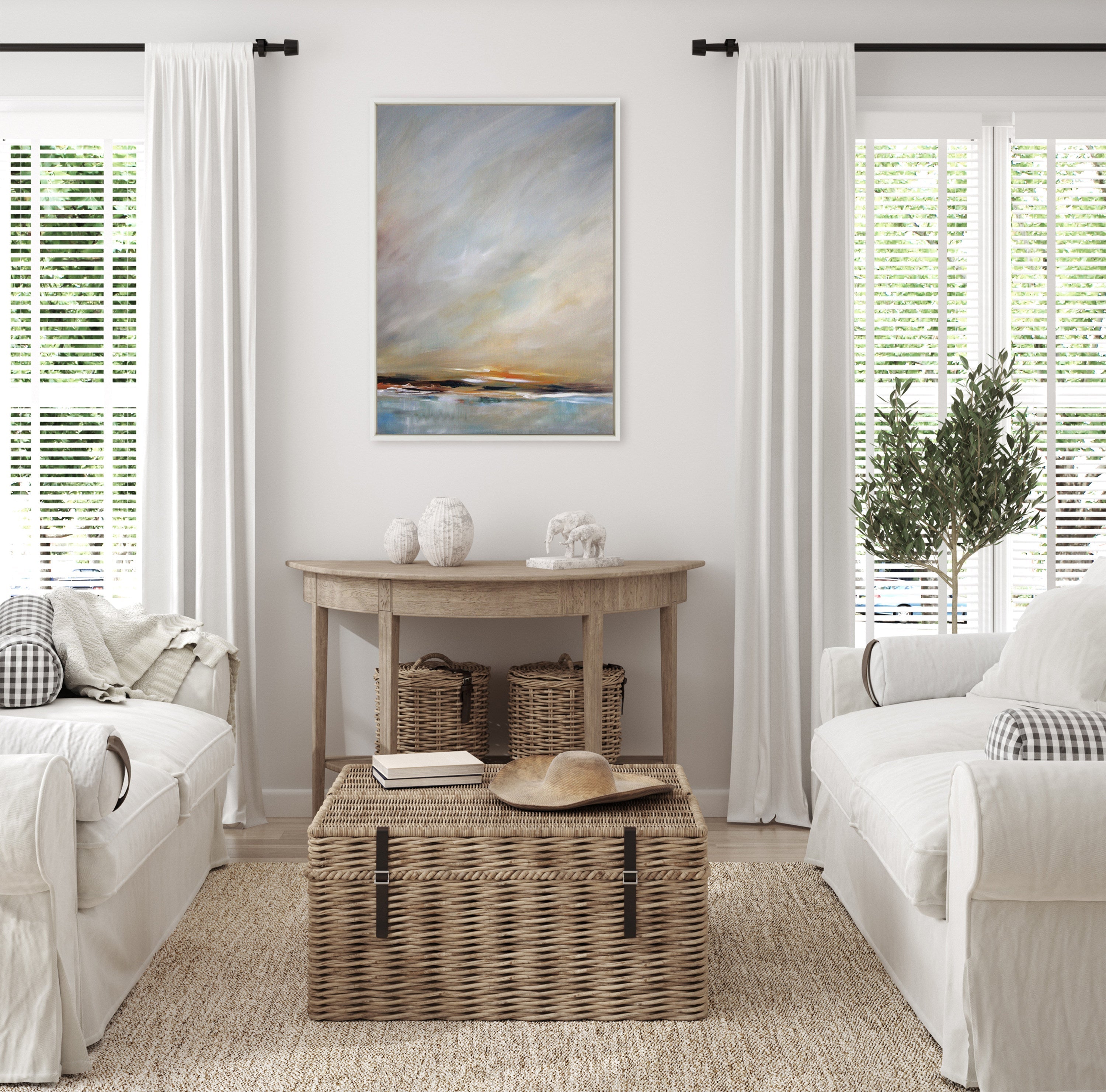 Sylvie Day's End Framed Canvas by Mary Sparrow