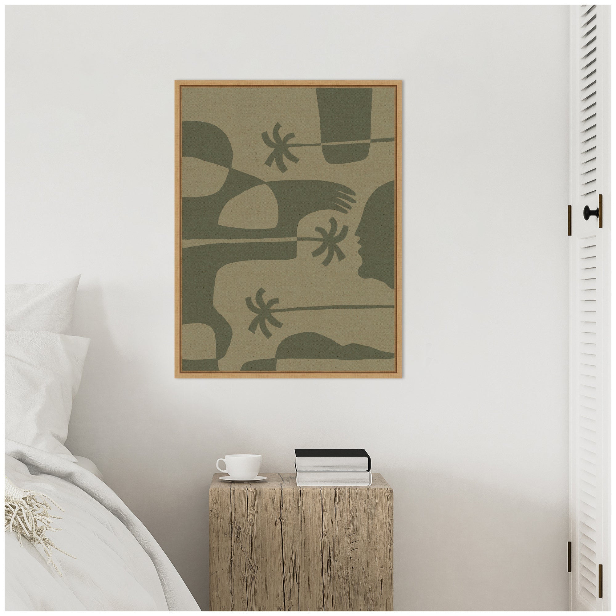 Sylvie The Land Story 7 Framed Canvas by Shatha Al Dafai