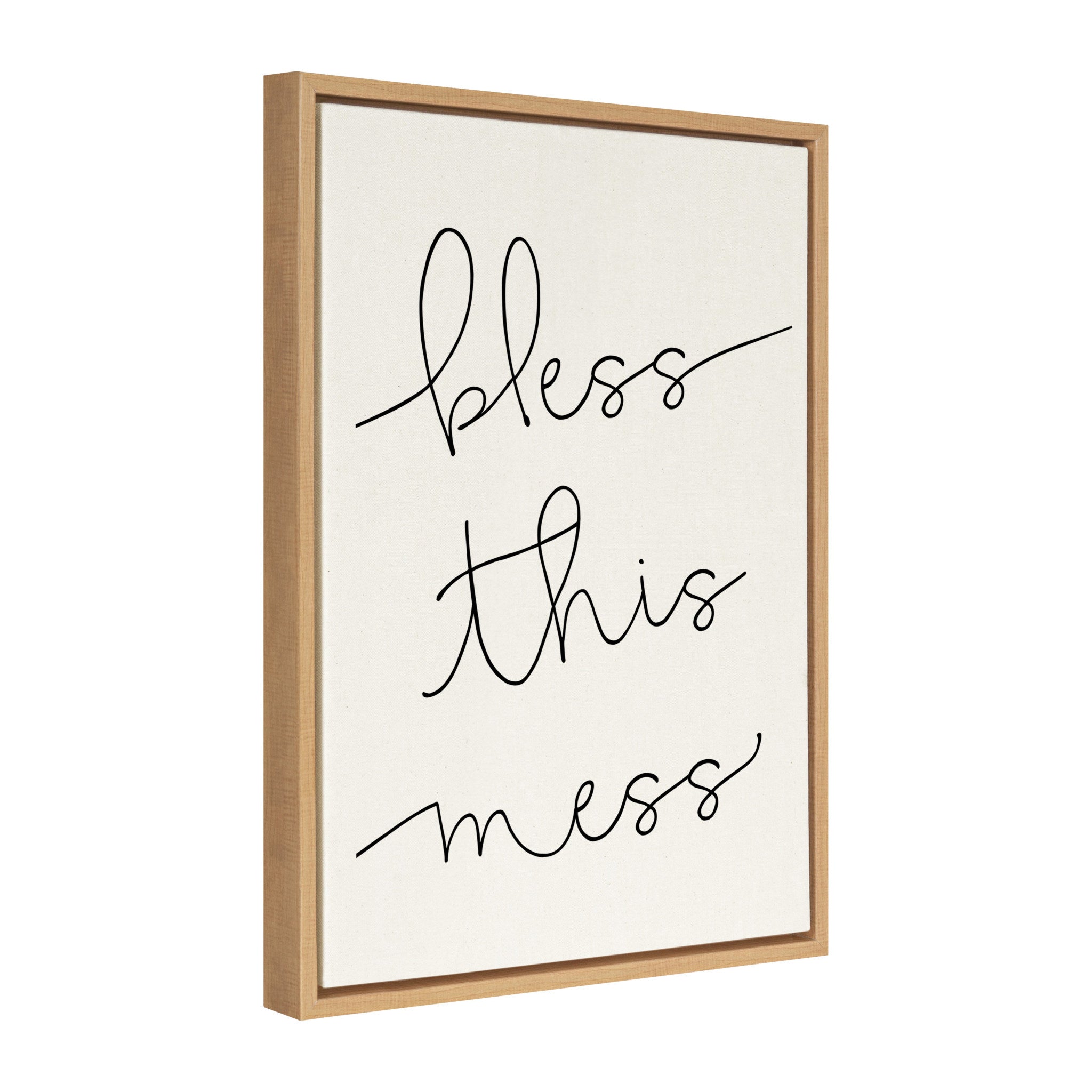 Sylvie Bless This Mess Framed Canvas by kateandlaurel - product image 2 for Resin Society