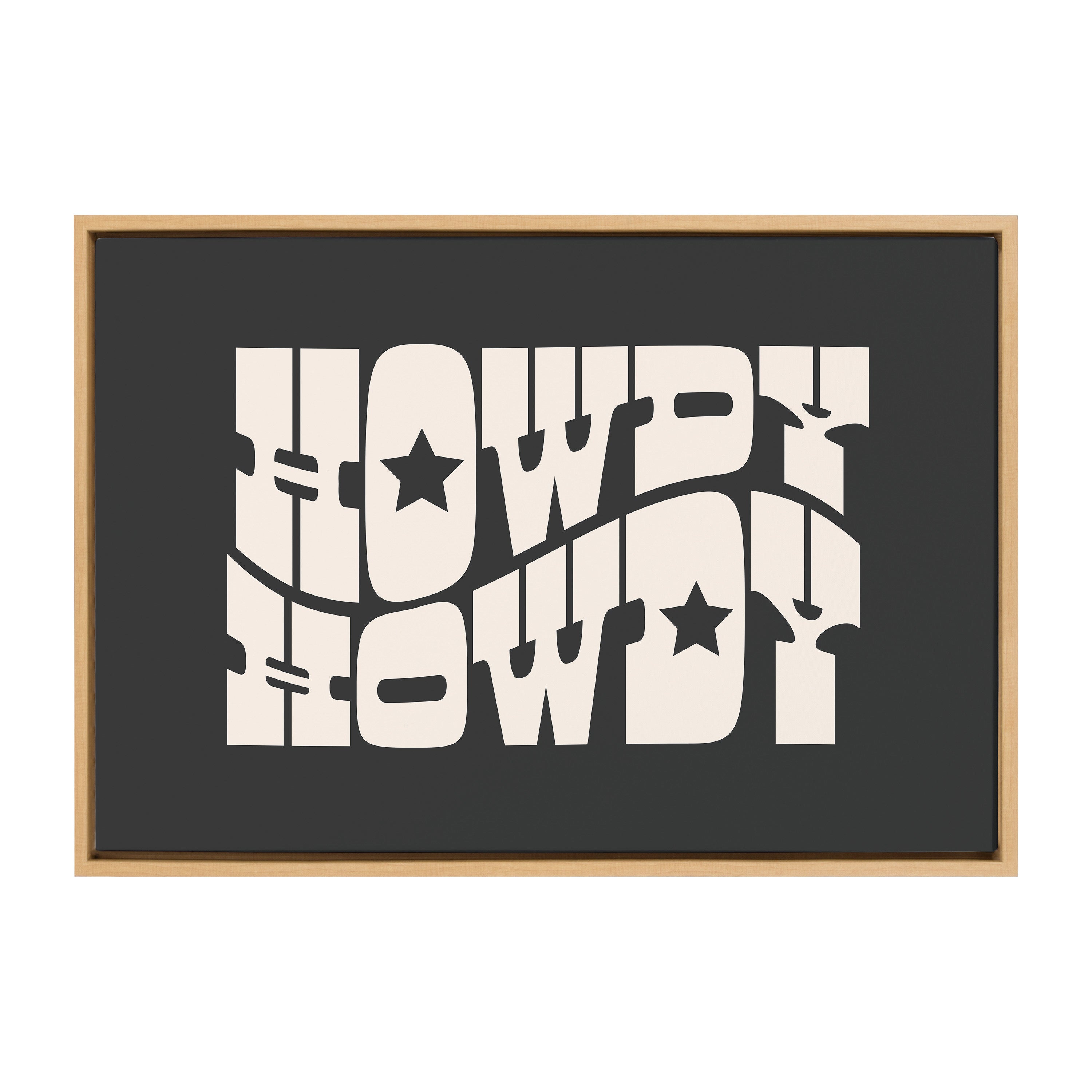 Sylvie Howdy Star Landscape Black Framed Canvas by Honey Island Studio