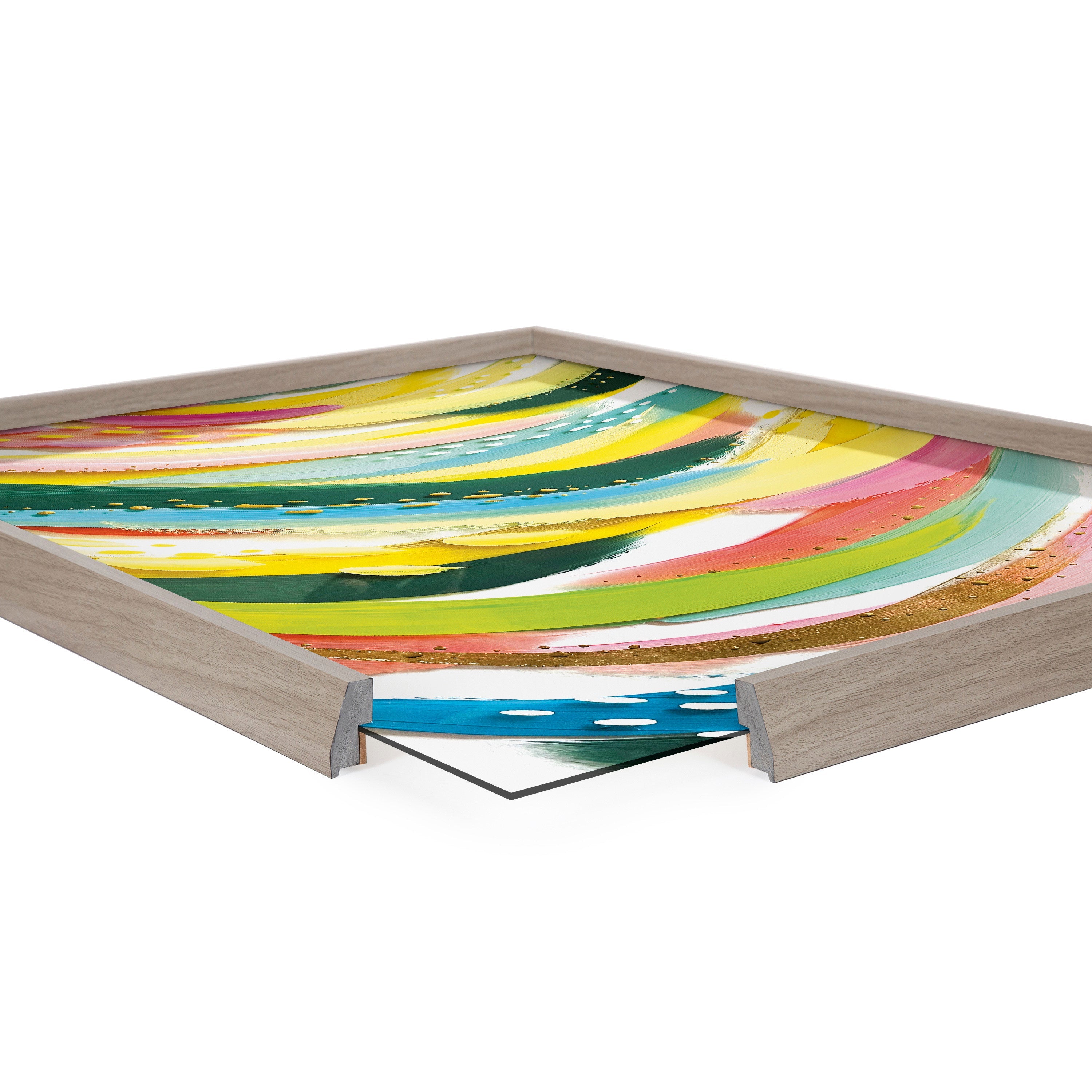 Blake Brushstroke 120 Framed Printed Glass by kateandlaurel - product image 3 for Resin Society