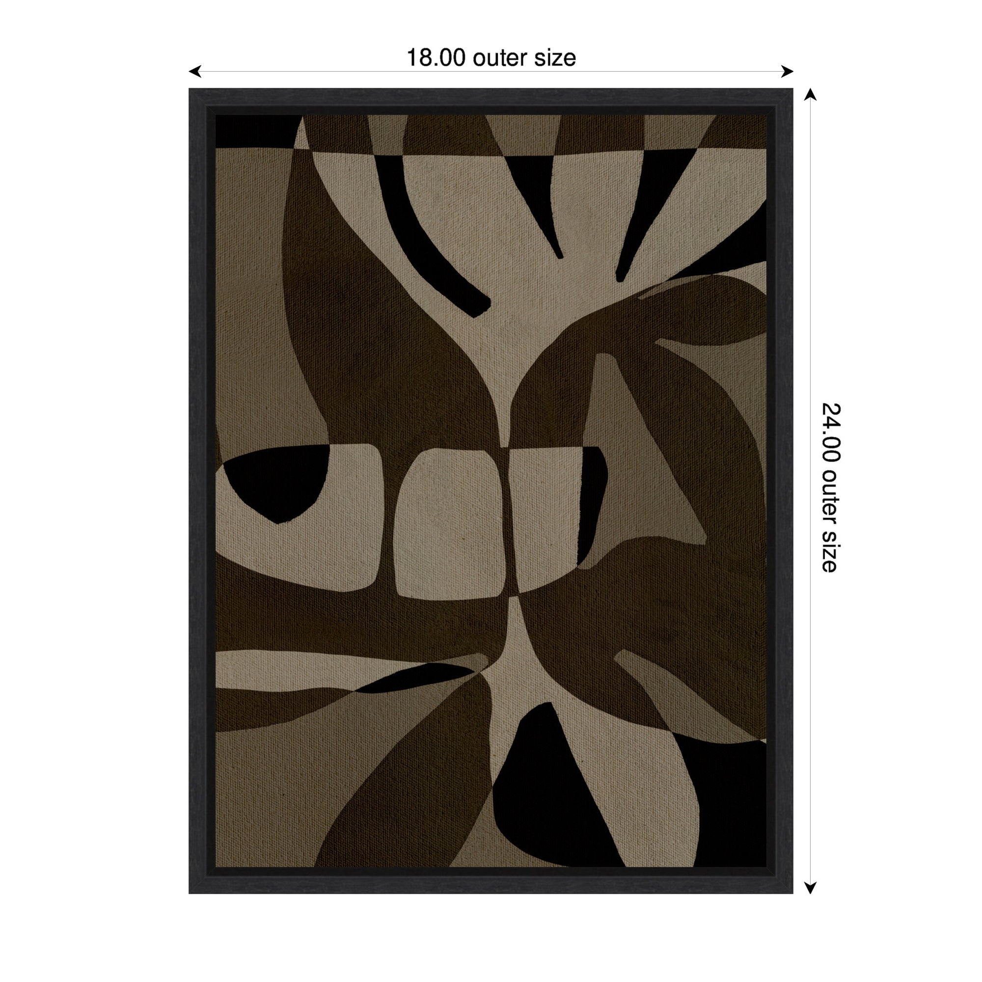 Sylvie Contour 2 Framed Canvas by Shatha Al Dafai