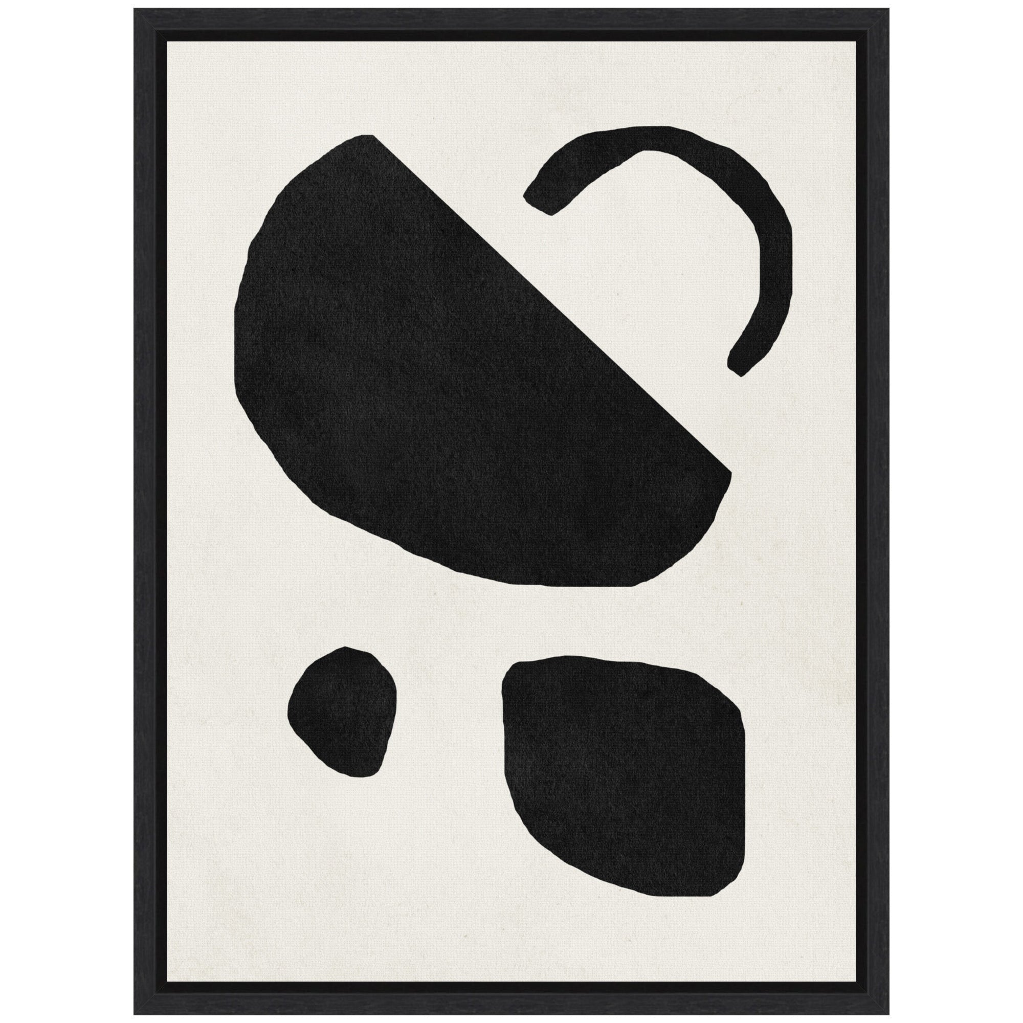 Sylvie Black Geometric Abstract 2 Framed Canvas by July Art Prints