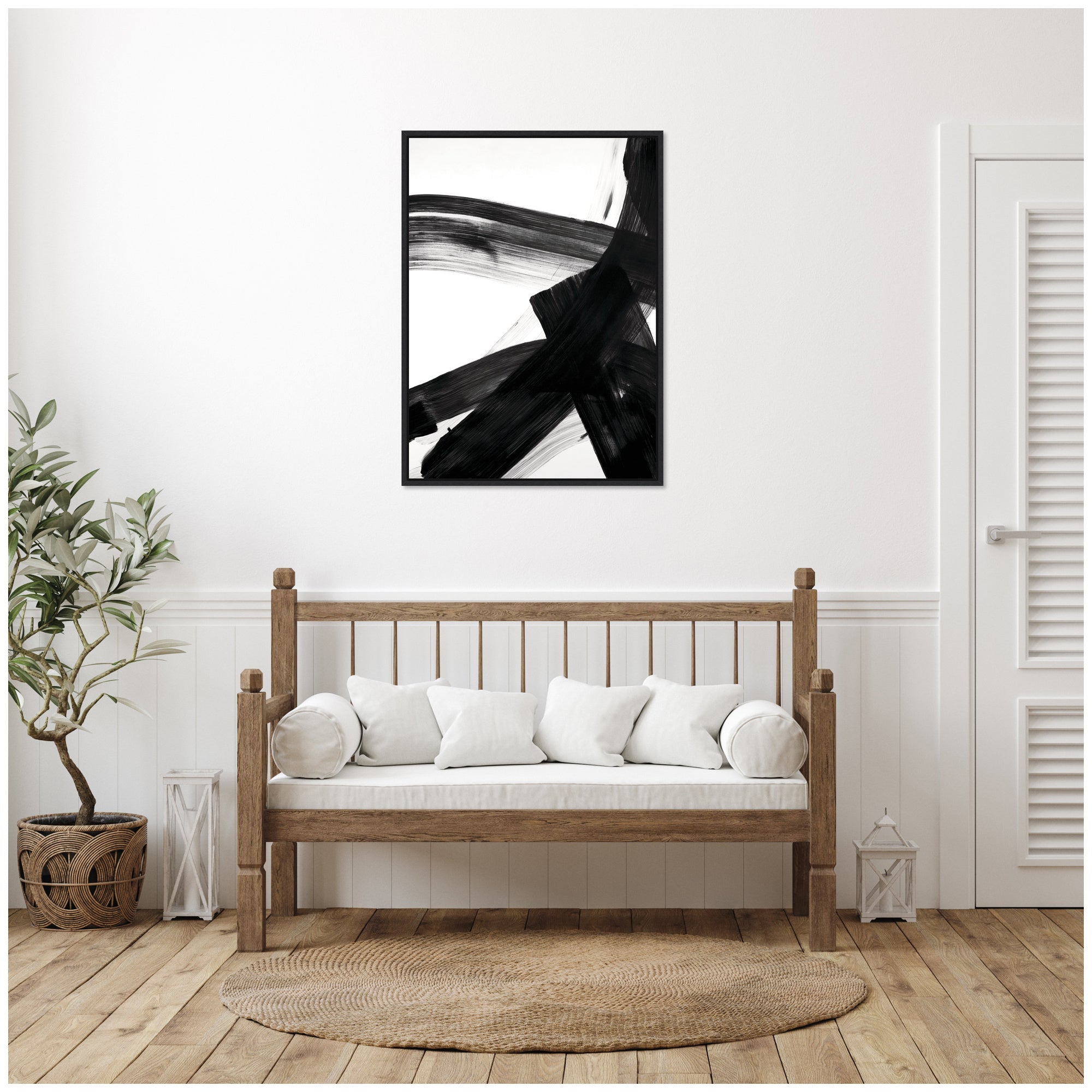 Black Mark No.
2 by Amy Lighthall Framed Canvas Wall Art Print