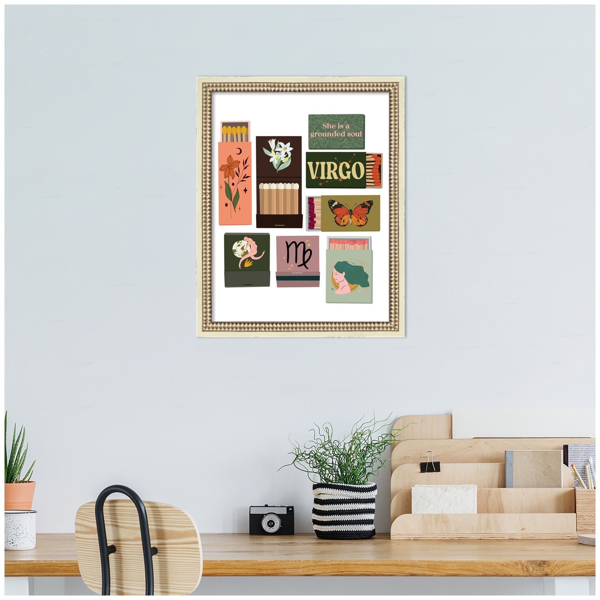 Virgo Matchbooks 14x18 FC by Megan Ryan Framed Wall Art Print