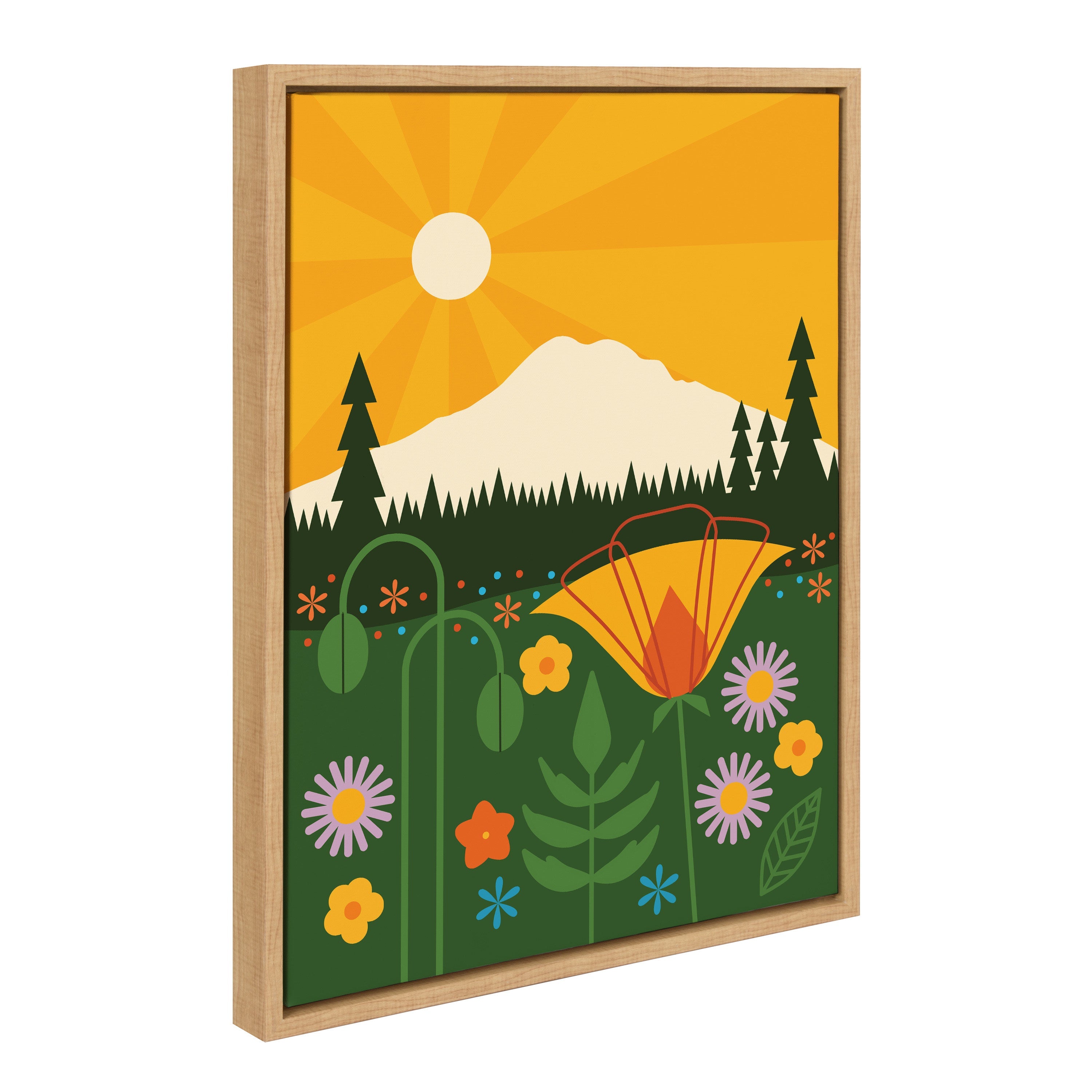 Sylvie Mt Rainier Framed Canvas by kateandlaurel - product image 10 for Resin Society