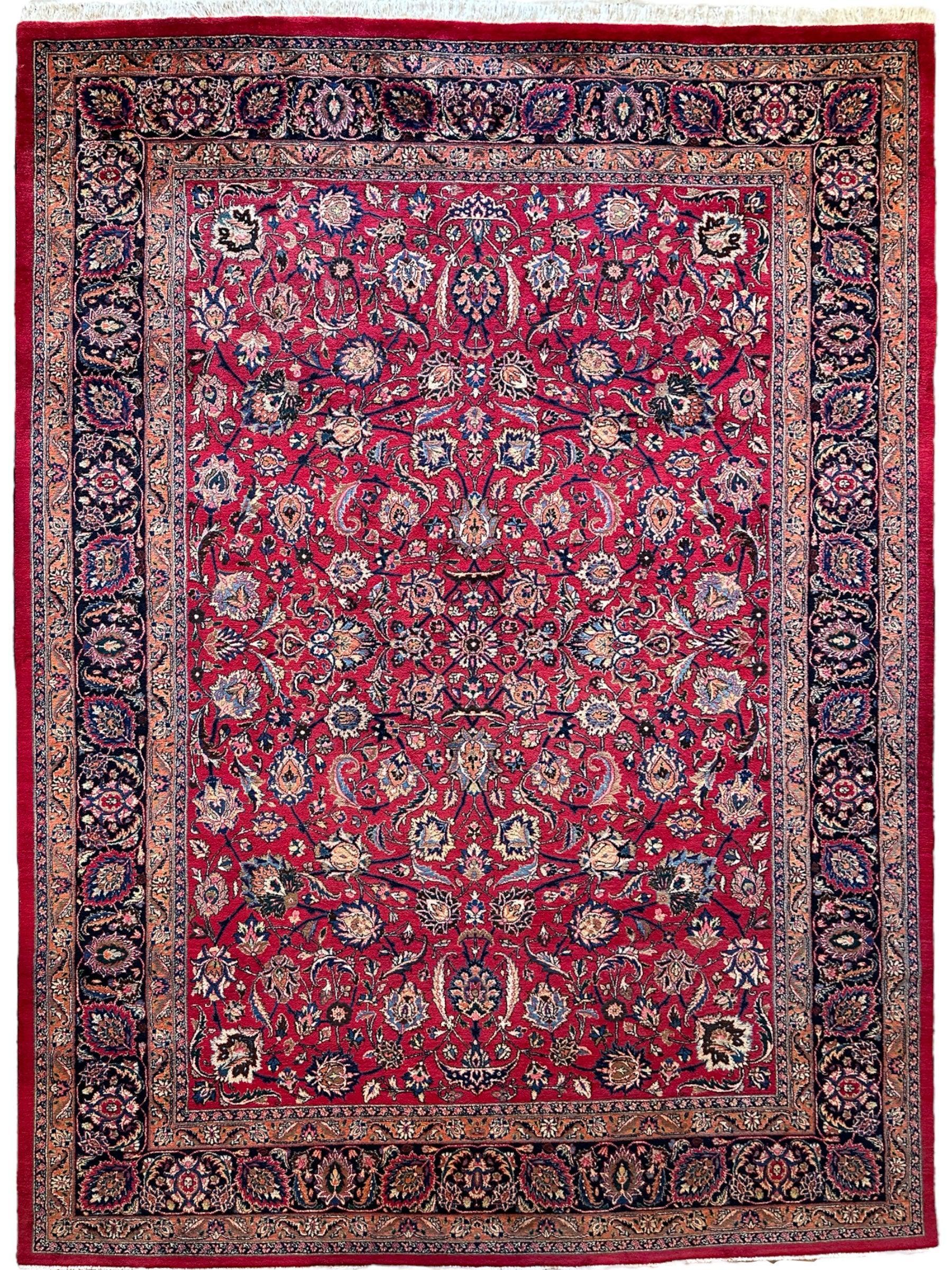 Fine Allover Persian Mashhad Rug 8’2”x11’6” by Rugistan - main product image for Resin Society