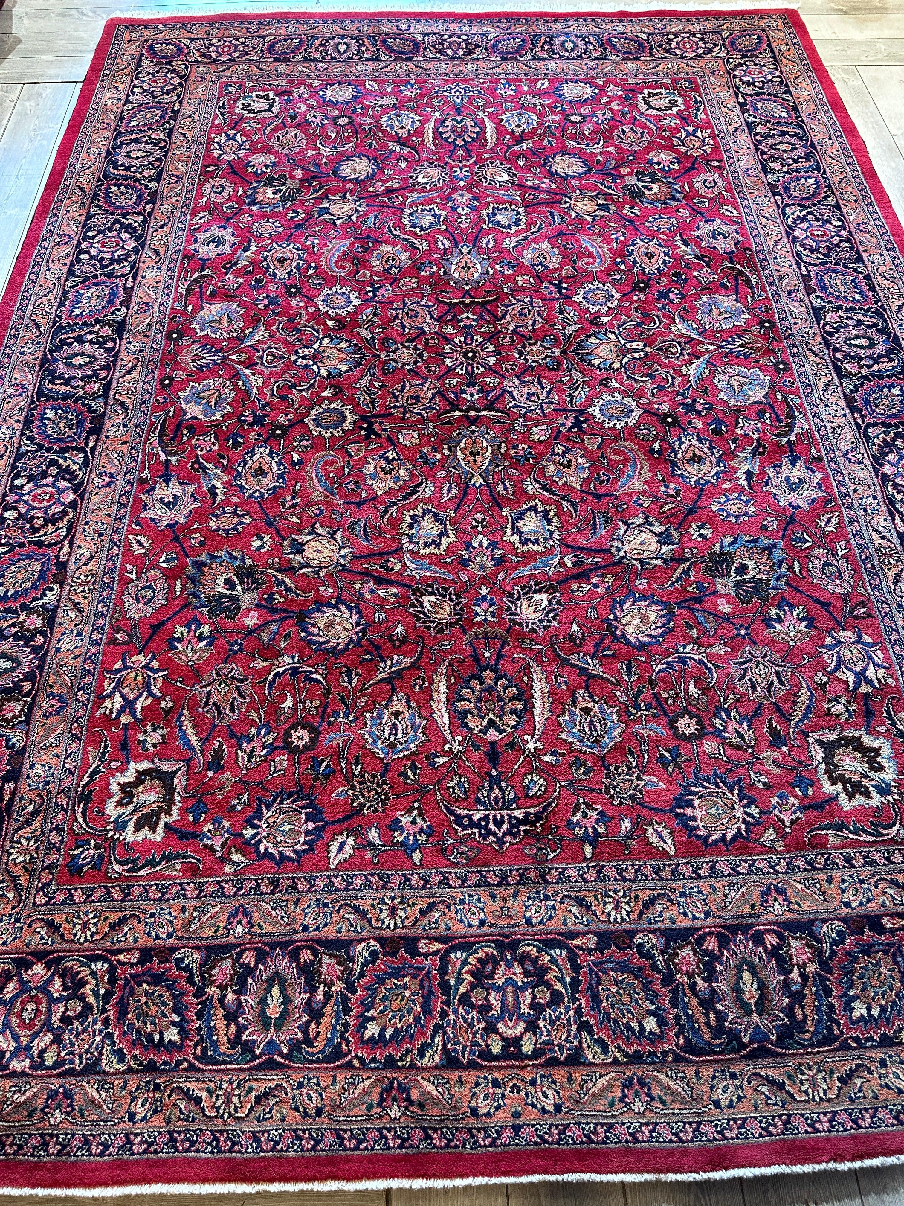 Fine Allover Persian Mashhad Rug 8’2”x11’6” by Rugistan - product image 3 for Resin Society