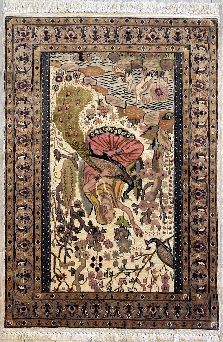Fine Handmade Pictorial Rug 71'’ x 48'’ by Rugistan - product image 3 for Resin Society
