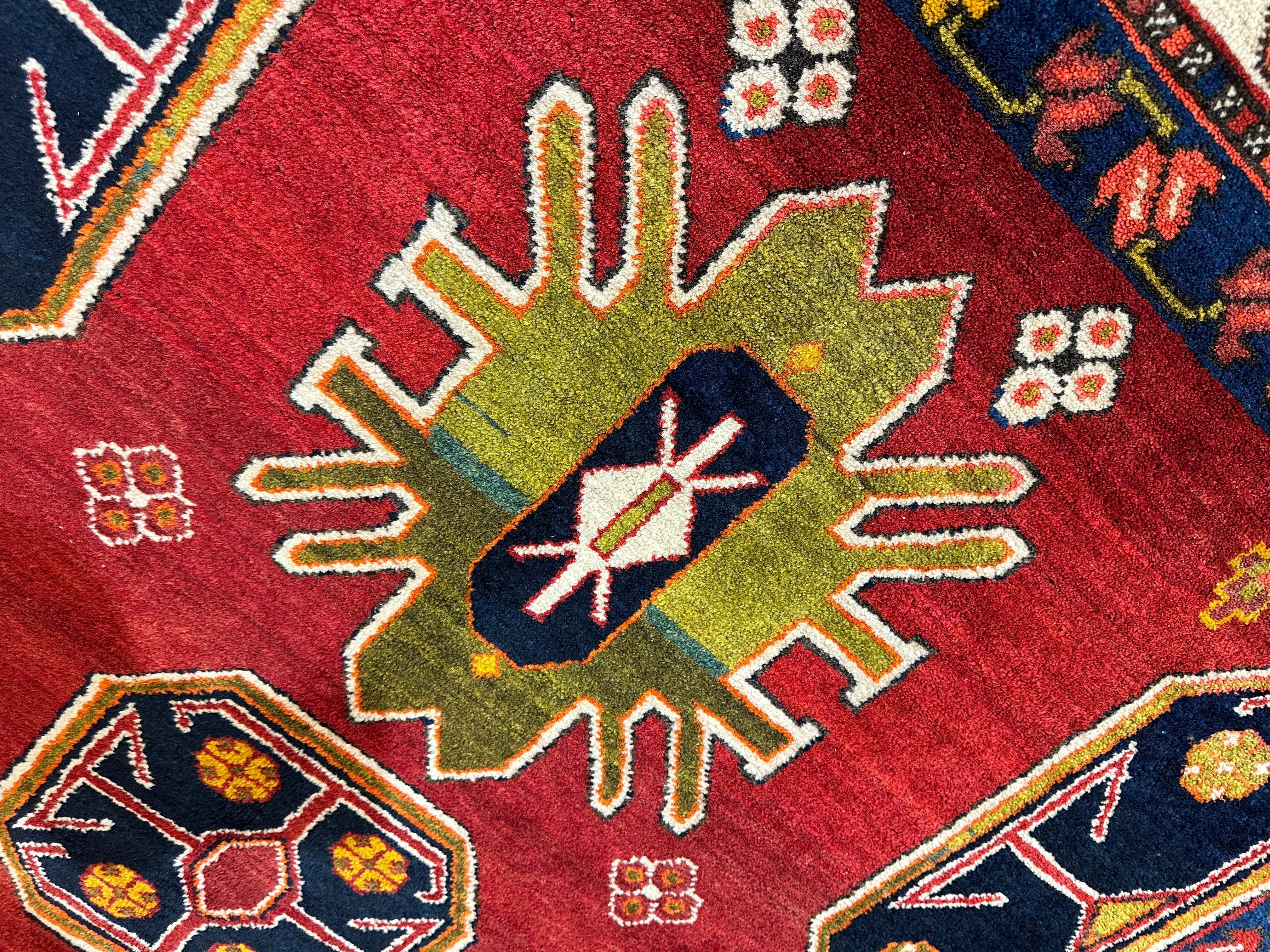 Hand-Knotted Persian Meshgin Wool Rug – 5’ x 11’ – Vintage Tribal by Rugistan - product image 12 for Resin Society