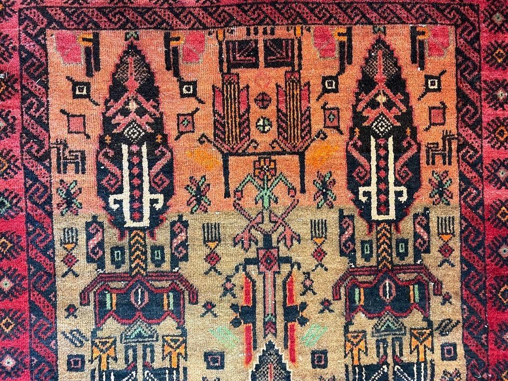 Fine Vintage Wool Baluch Rug 6x4 ft by Rugistan - product image 11 for Resin Society