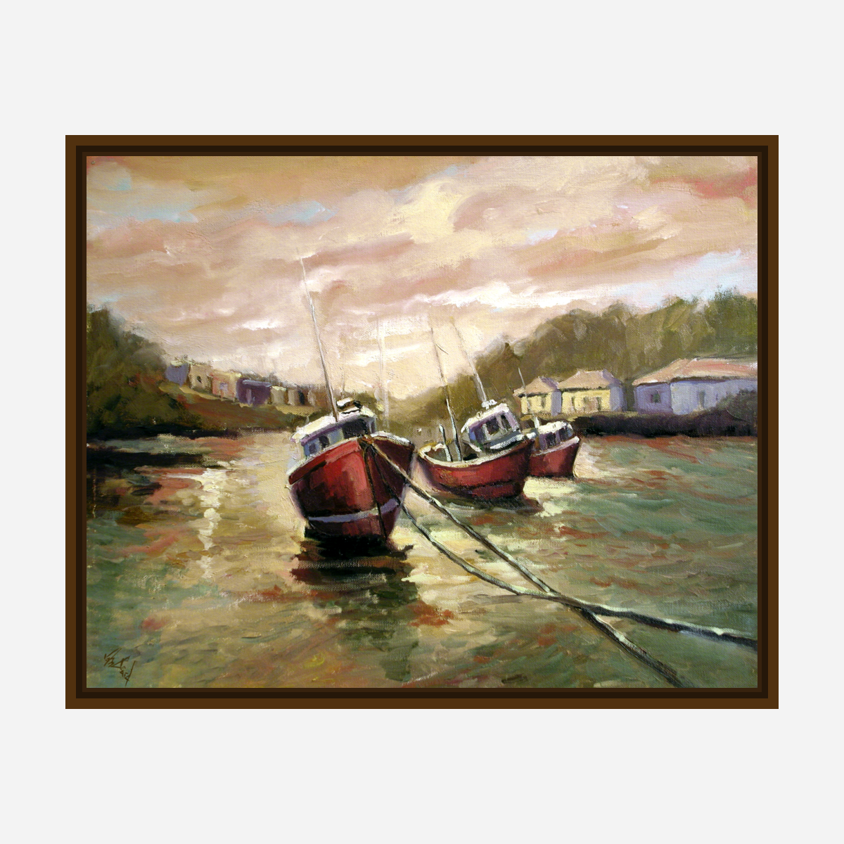 Fishing Boats at Sunset by John Beard Collection - product image 7 for Resin Society
