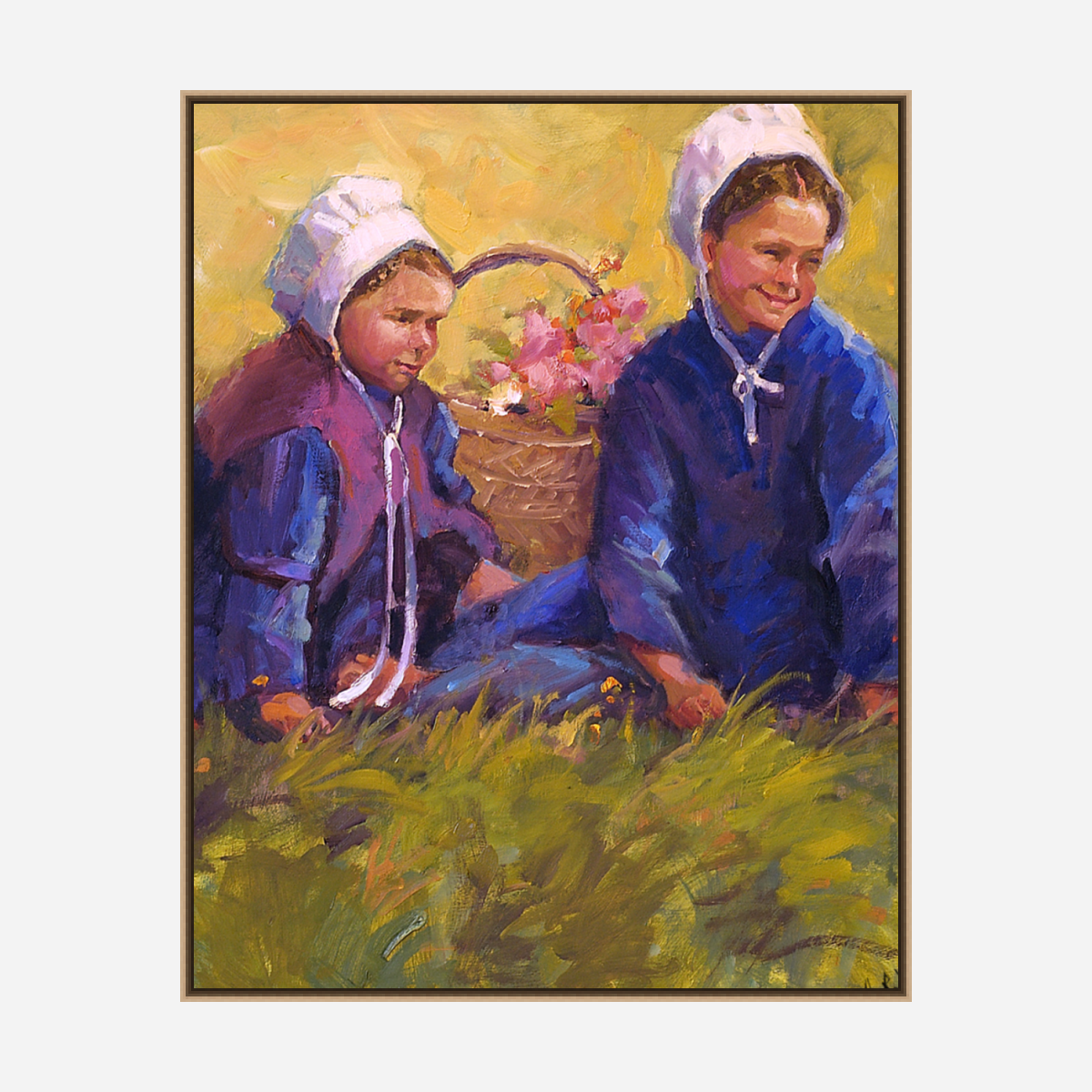 Flower Girls Artist Enhanced Canvas Print by John Beard Collection - product image 7 for Resin Society