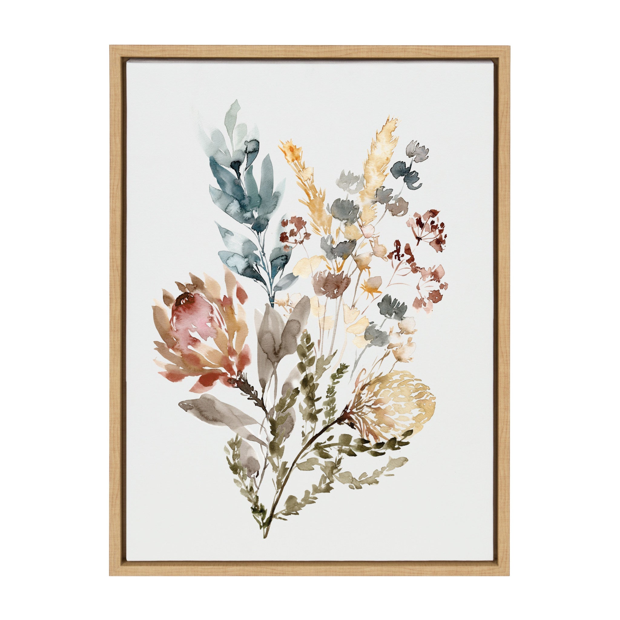 Sylvie Wildflower Bunch Framed Canvas by kateandlaurel - main product image for Resin Society