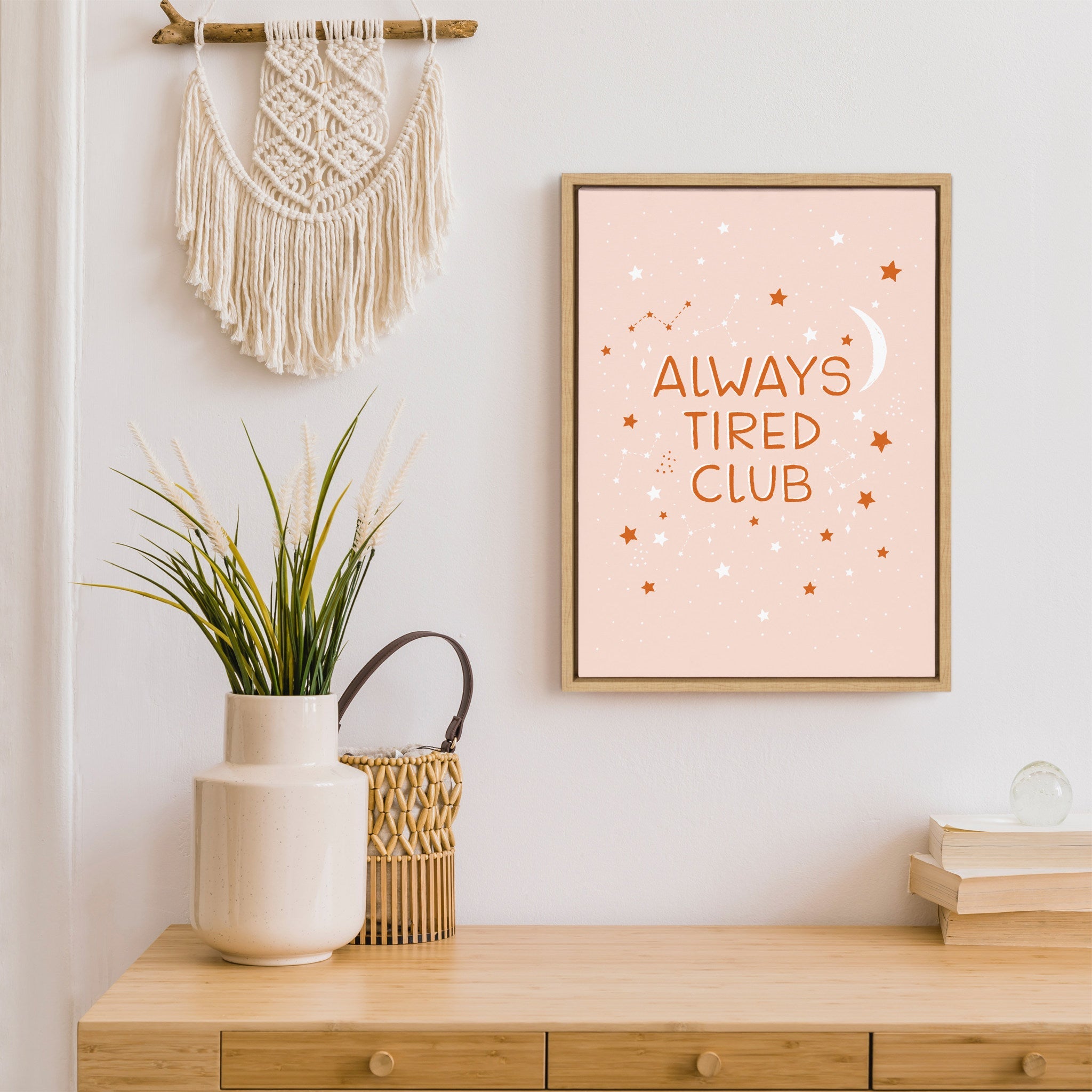 Sylvie Always Tired Club Framed Canvas by kateandlaurel - product image 8 for Resin Society