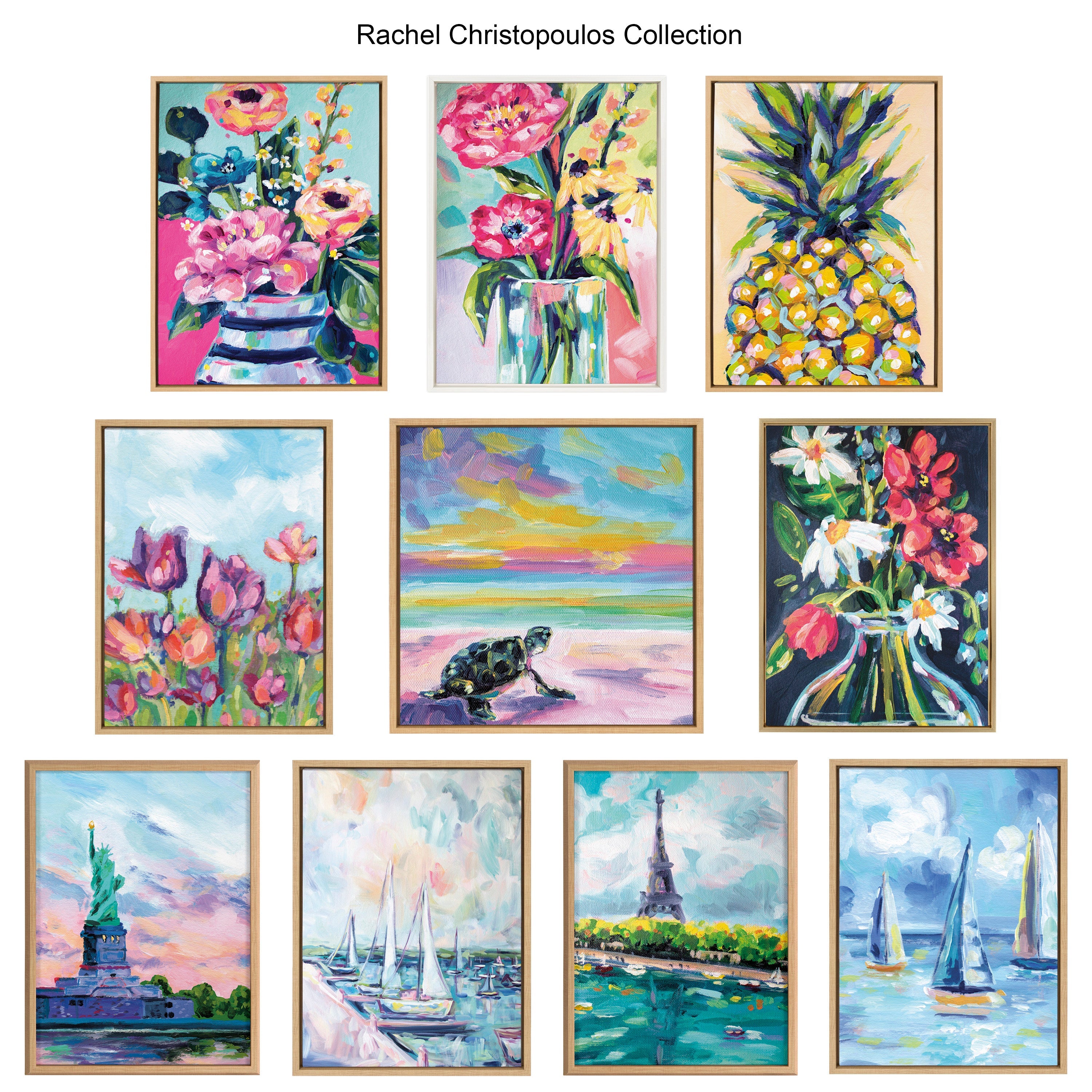Sylvie Spring Framed Canvas by Rachel Christopoulos by kateandlaurel - product image 15 for Resin Society