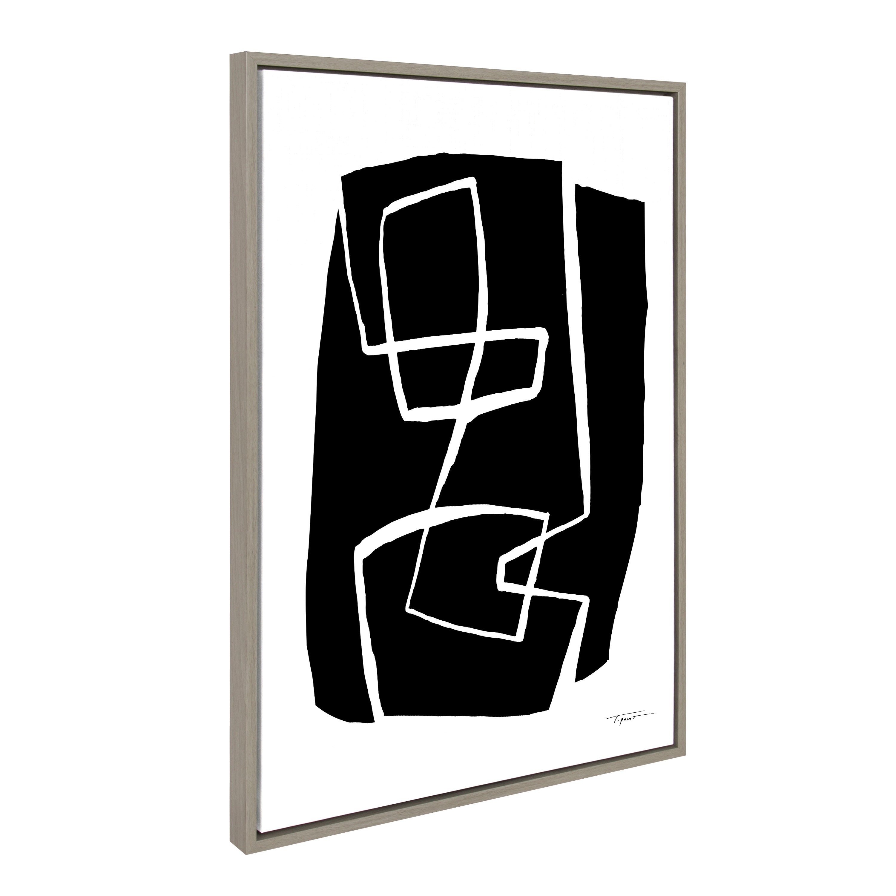 Sylvie Modern Meeting Forms Framed Canvas by kateandlaurel - product image 2 for Resin Society