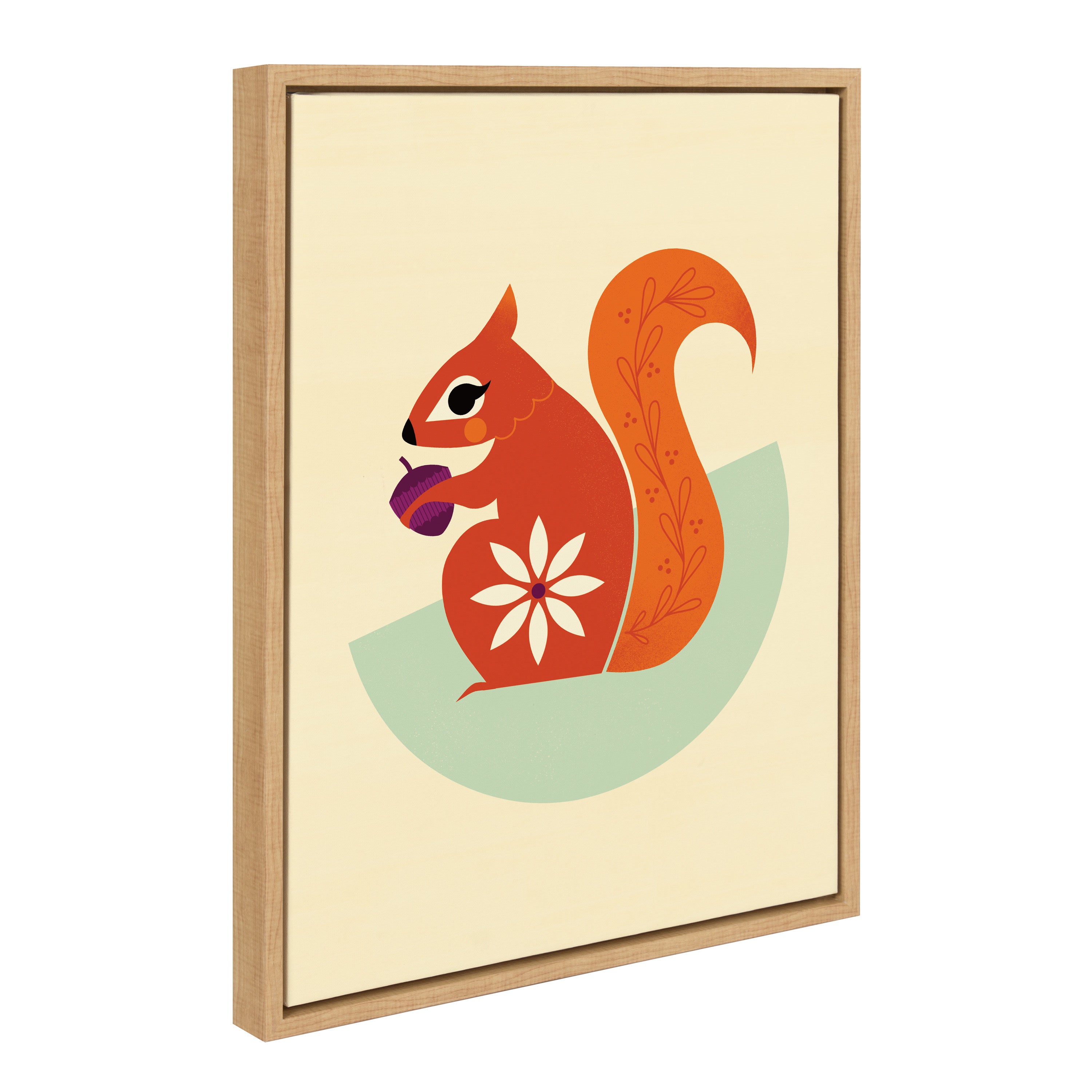 Sylvie Squirrel Framed Canvas by Amber Leaders Designs