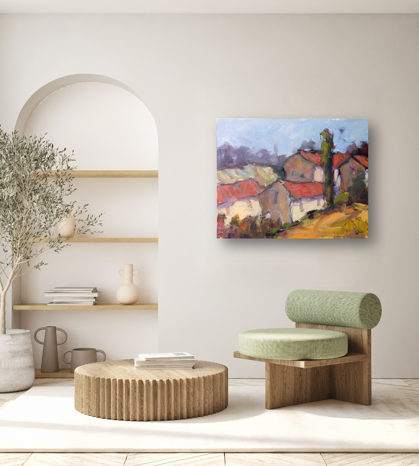 French Farmhouse Artist Enhanced Canvas Print