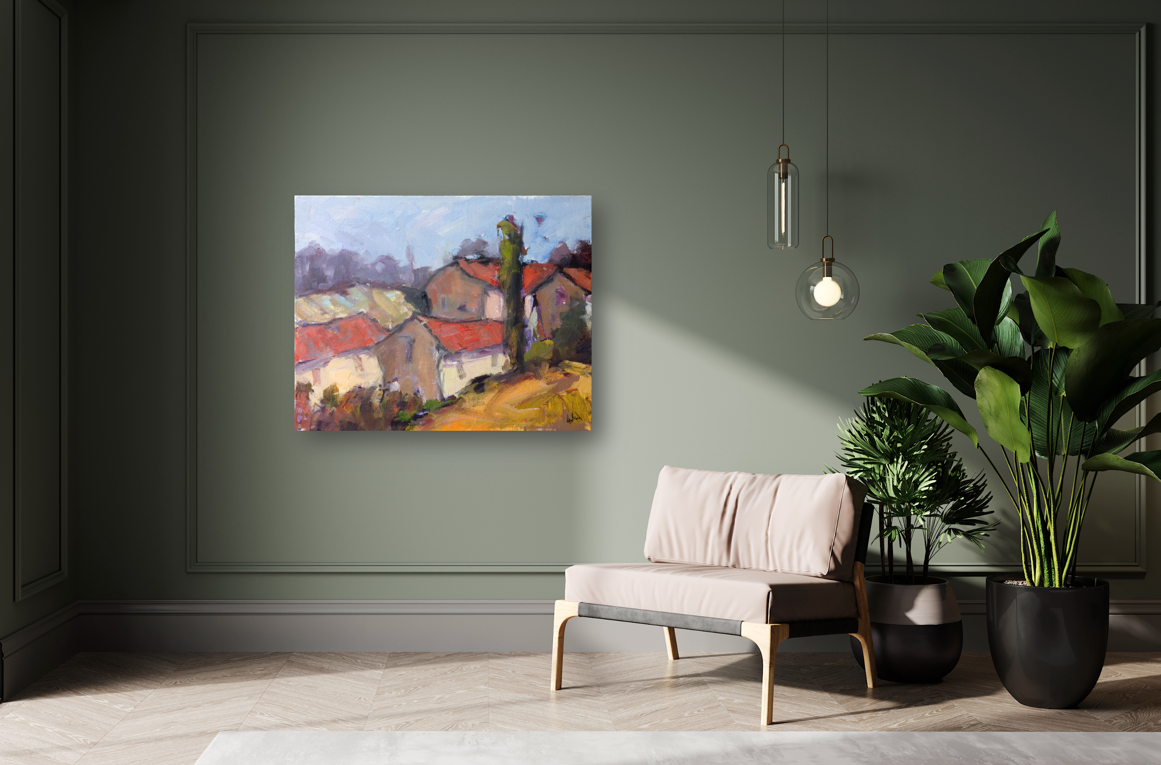 French Farmhouse Artist Enhanced Canvas Print