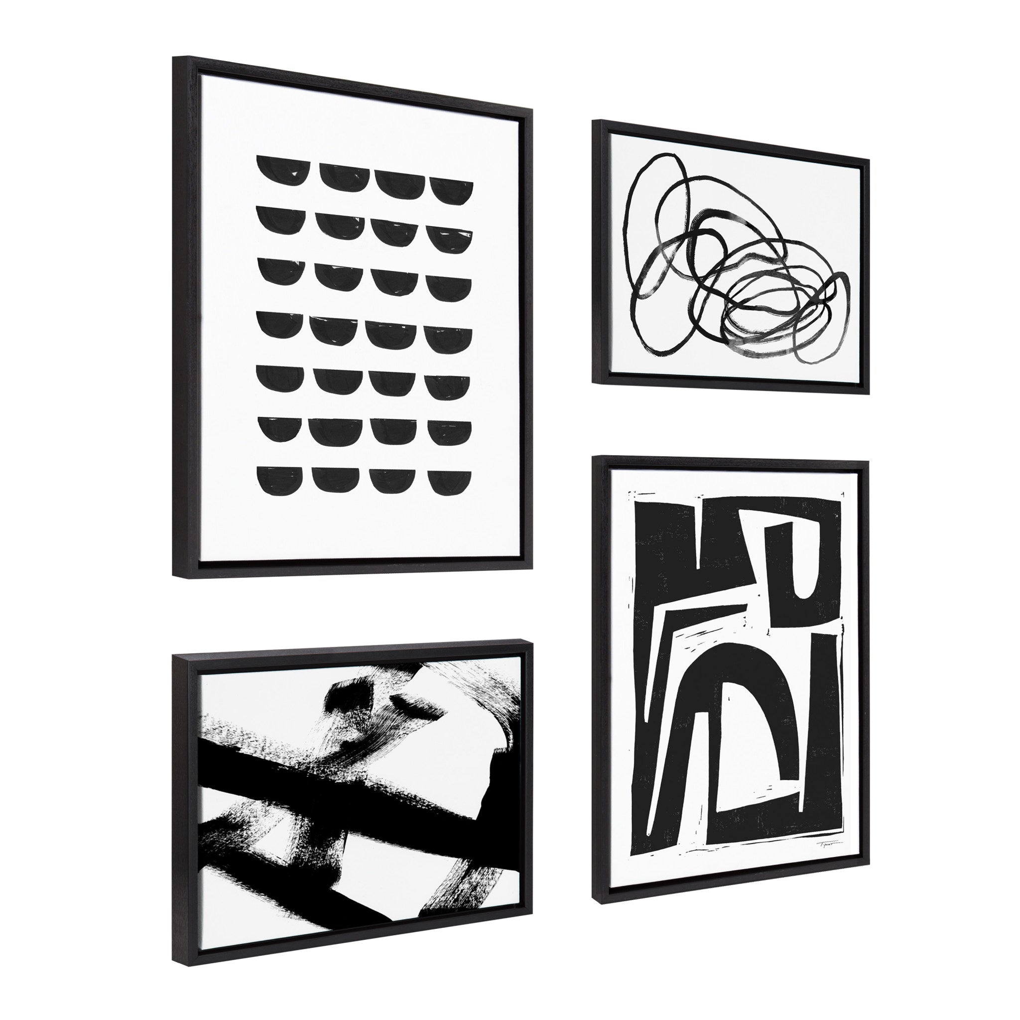Sylvie Modern Abstract Framed Canvas Set by kateandlaurel - product image 2 for Resin Society
