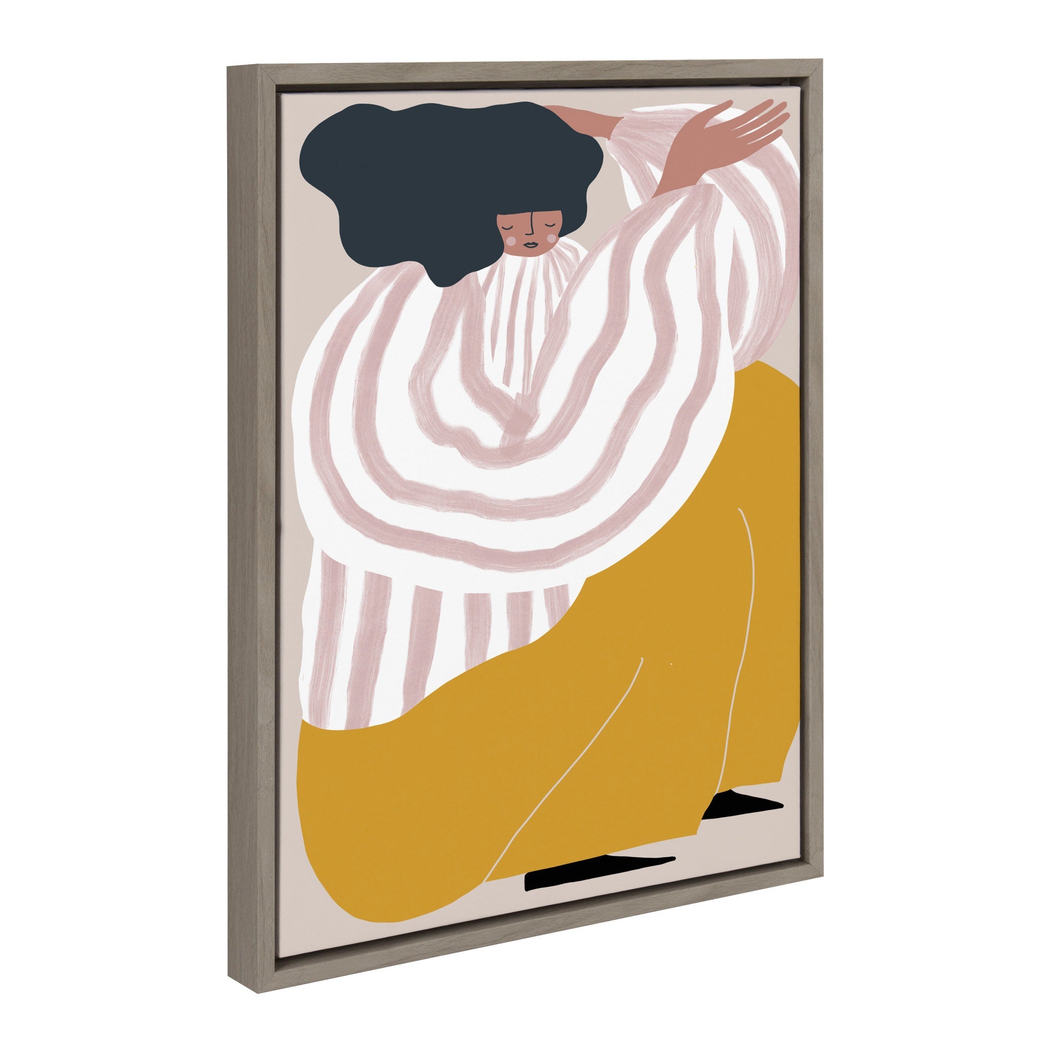 Sylvie Quarantine Series Portrait 1 Framed Canvas by Keely Reyes by kateandlaurel - product image 2 for Resin Society