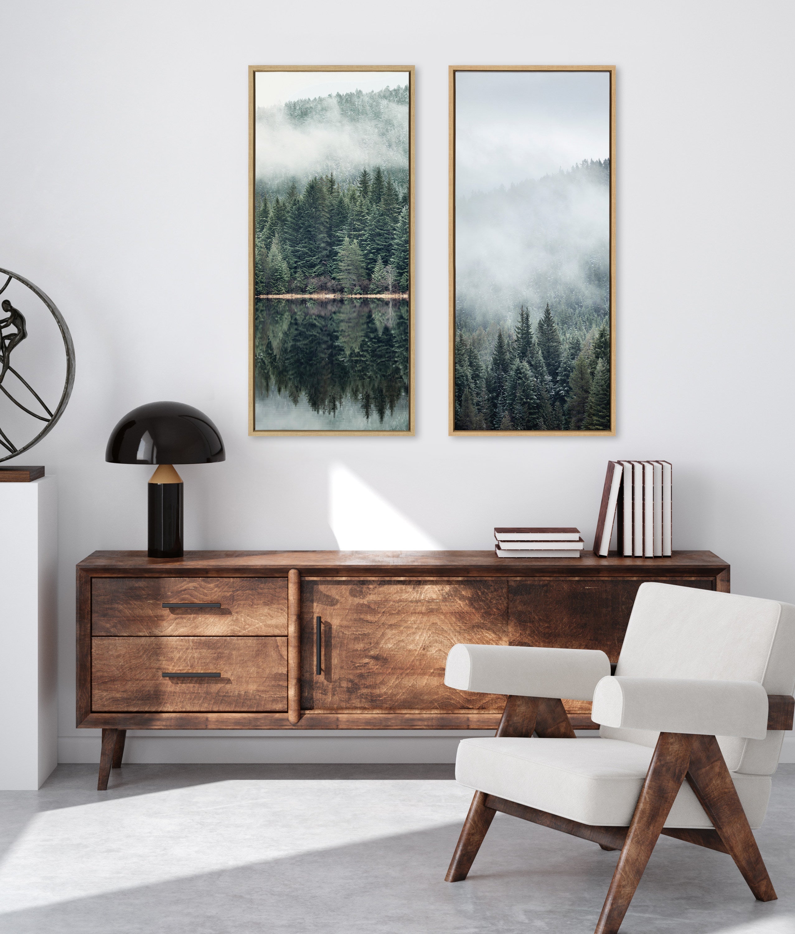 Sylvie Misty Forest Framed Canvas by Emiko and Mark Franzen of F2Images