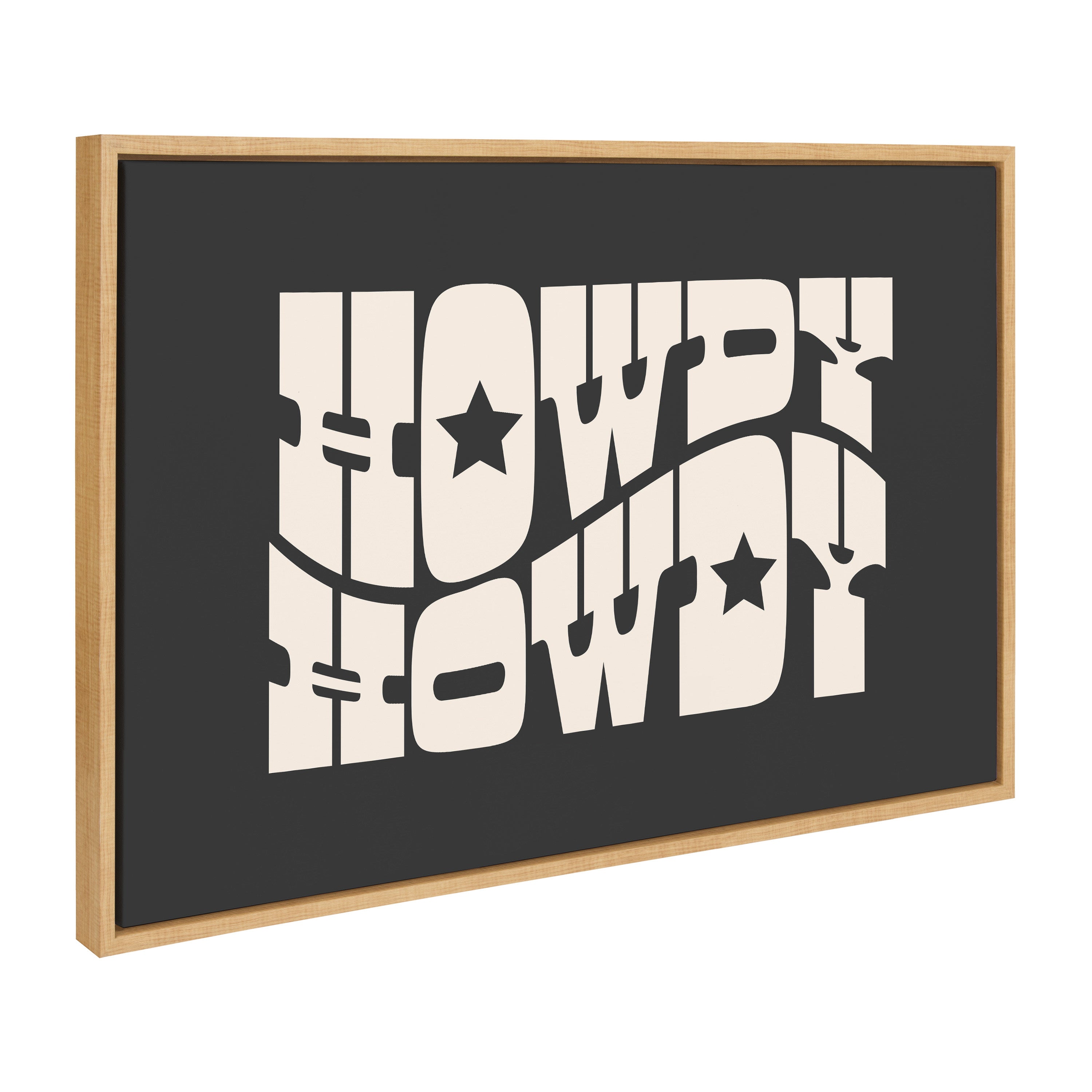 Sylvie Howdy Star Landscape Black Framed Canvas by Honey Island Studio
