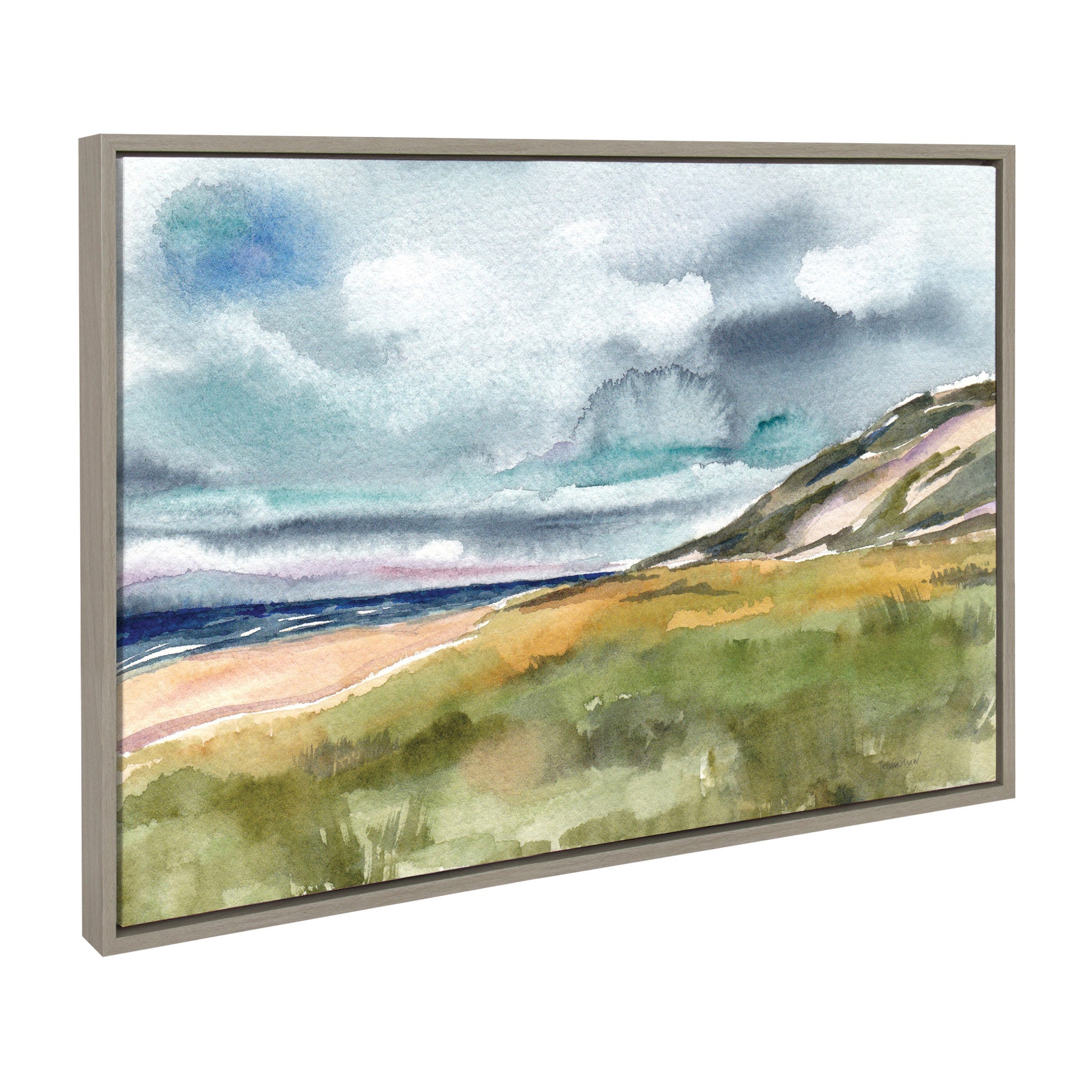 Sylvie Seascape Framed Canvas by kateandlaurel - product image 2 for Resin Society
