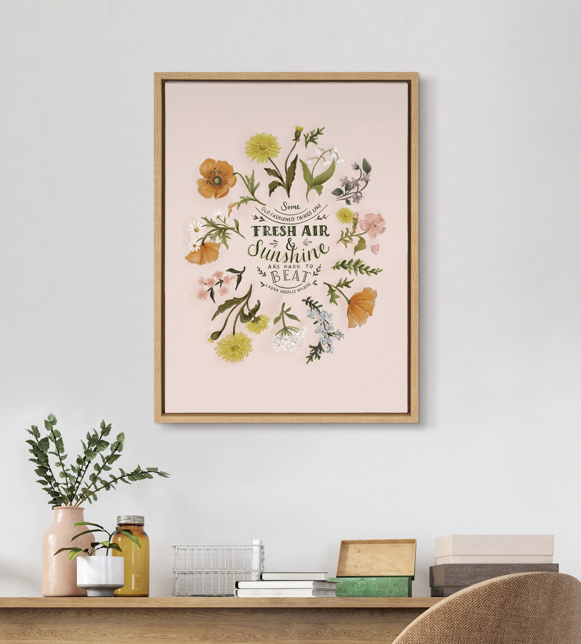 Sylvie Some Old Fashioned Things Framed Canvas by Valerie McKeehan of by kateandlaurel - product image 7 for Resin Society