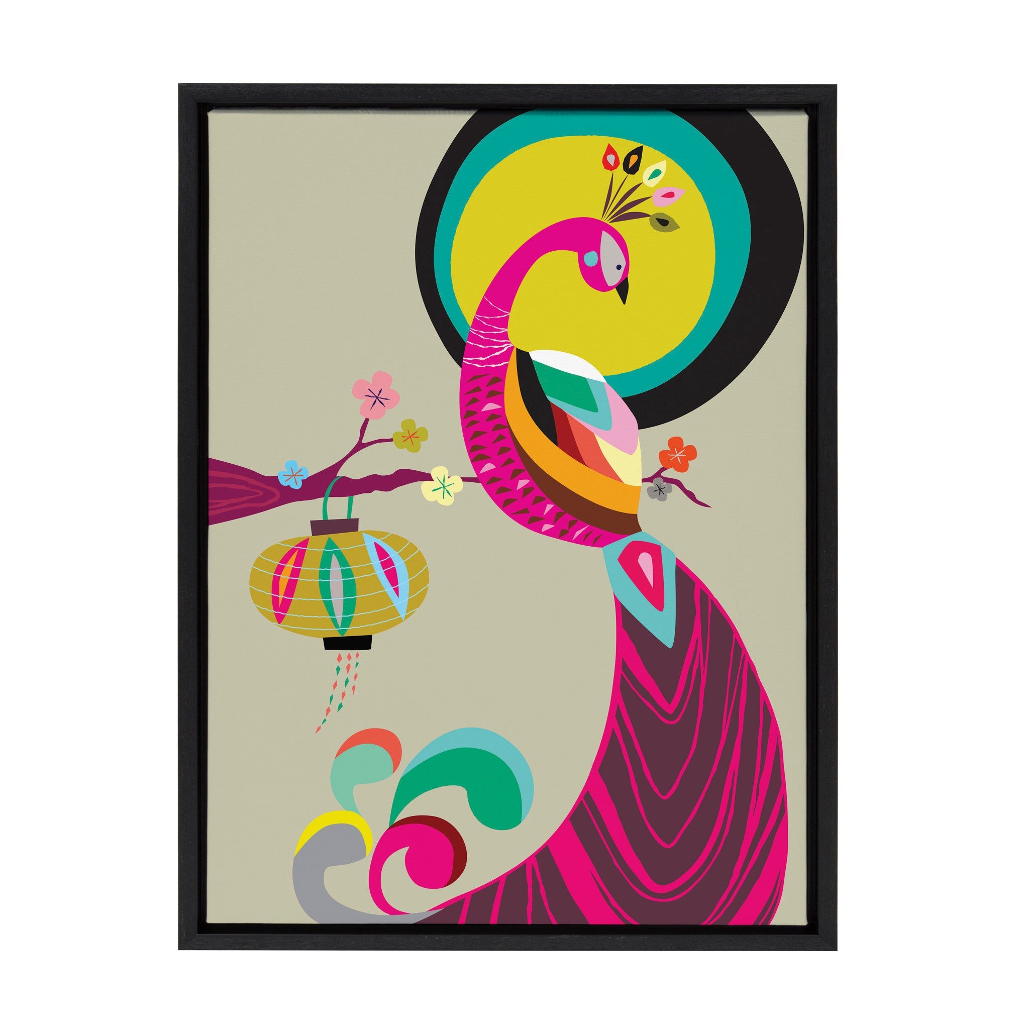Sylvie Peacock Framed Canvas by Rachel Lee of My Dream Wall