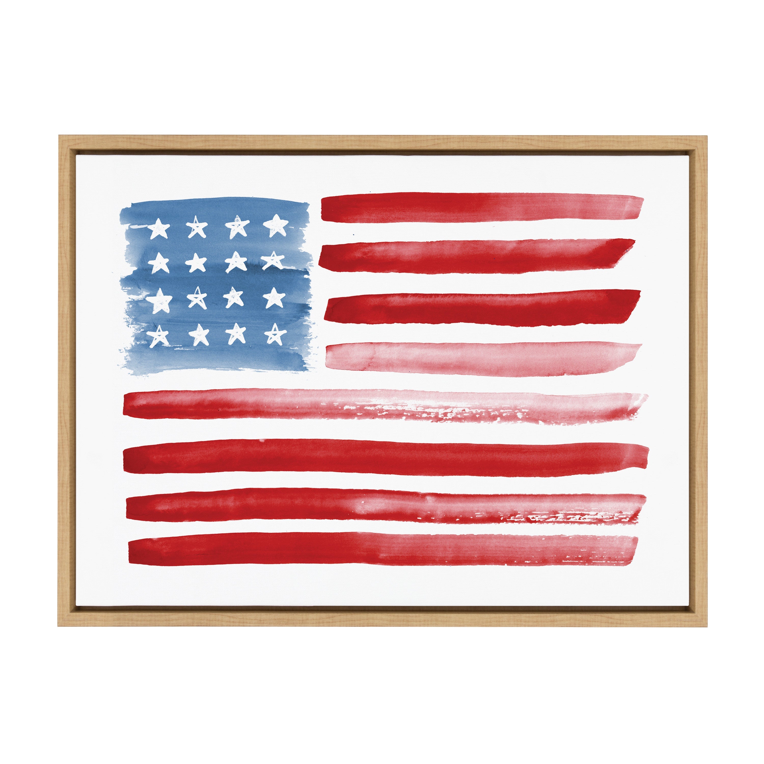 Sylvie Flag Alone Framed Canvas by Sara Berrenson