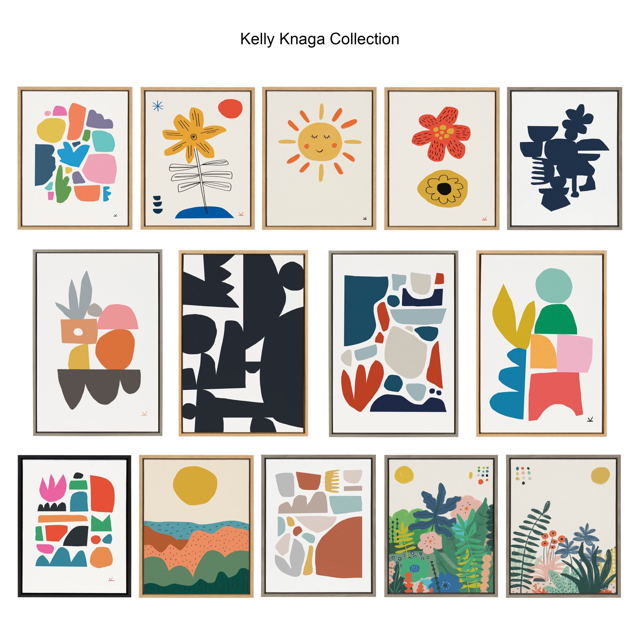 Sylvie Sleepy Sun Framed Canvas by kateandlaurel - product image 6 for Resin Society