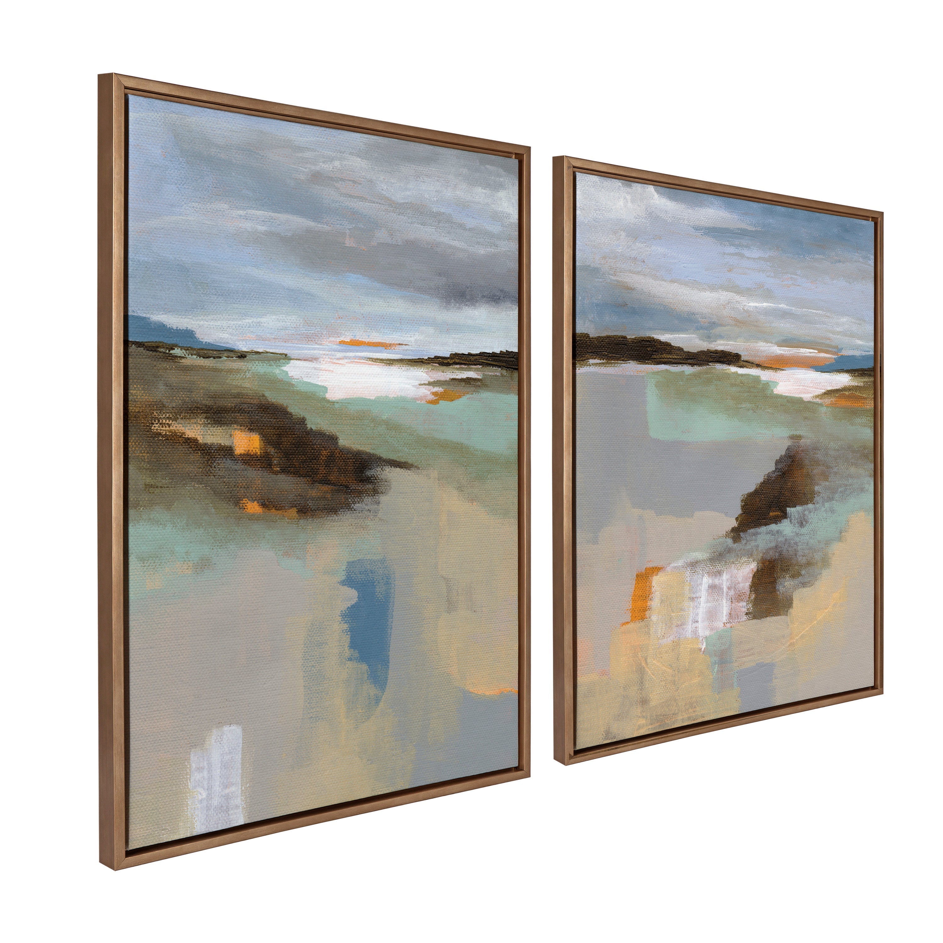 Sylvie Big Sur I and II Framed Canvas Art Set by Nikita Jariwala