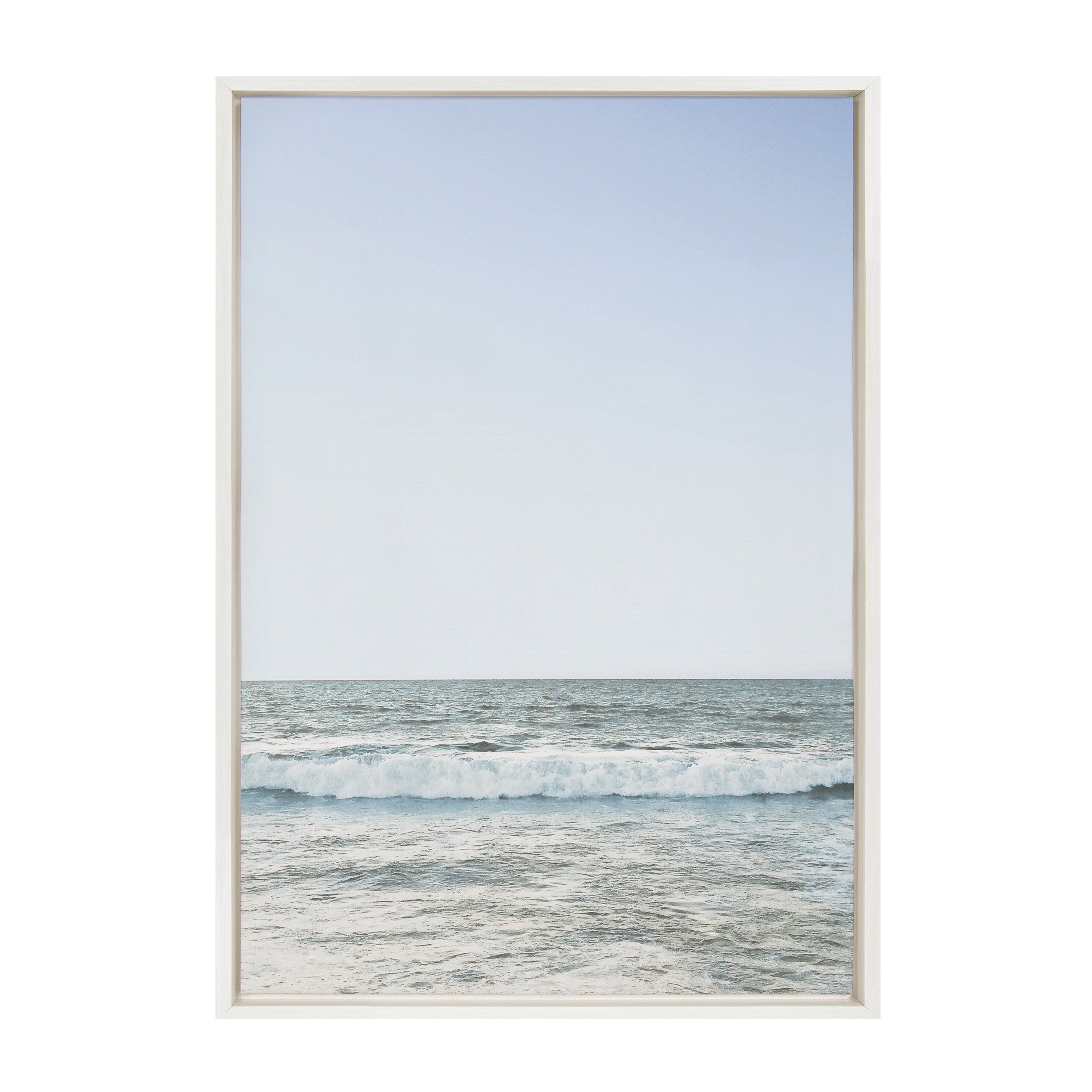 Sylvie Pale Blue Sea Framed Canvas by The Creative Bunch Studio by kateandlaurel - product image 2 for Resin Society