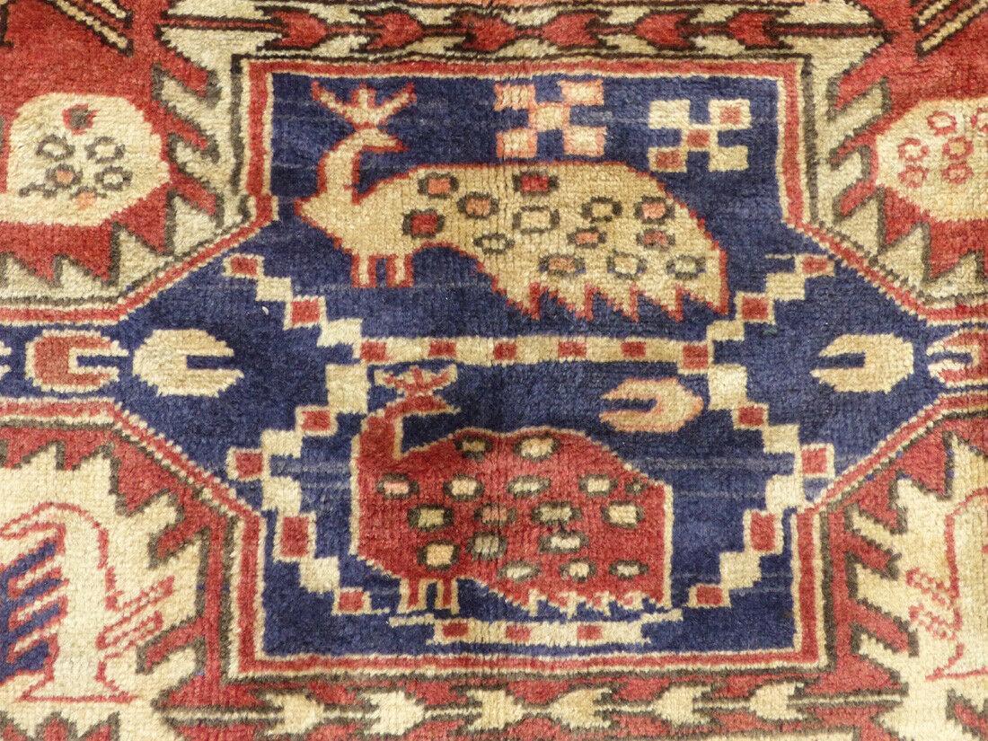 Geometric Meshkin Persian Vintage Runner Rug Handmade Wool Carpet by Rugistan - product image 4 for Resin Society