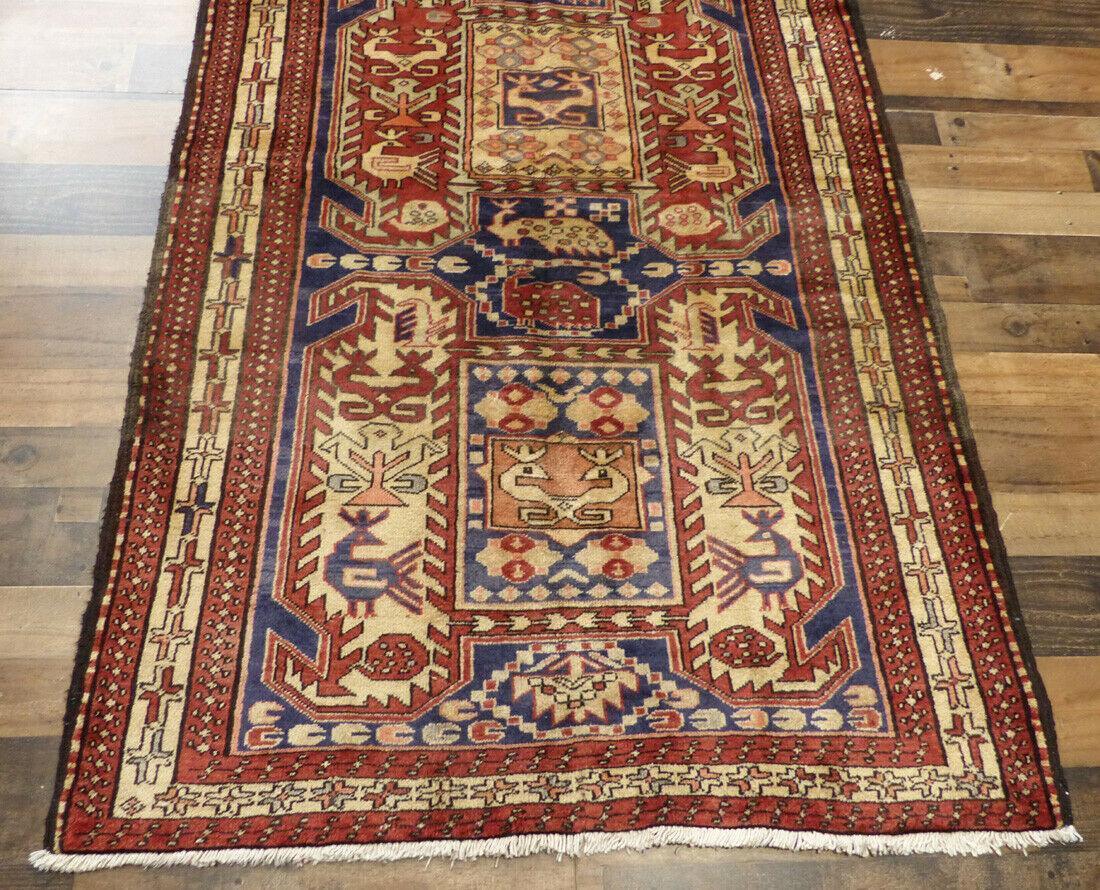 Geometric Meshkin Persian Vintage Runner Rug Handmade Wool Carpet by Rugistan - product image 7 for Resin Society